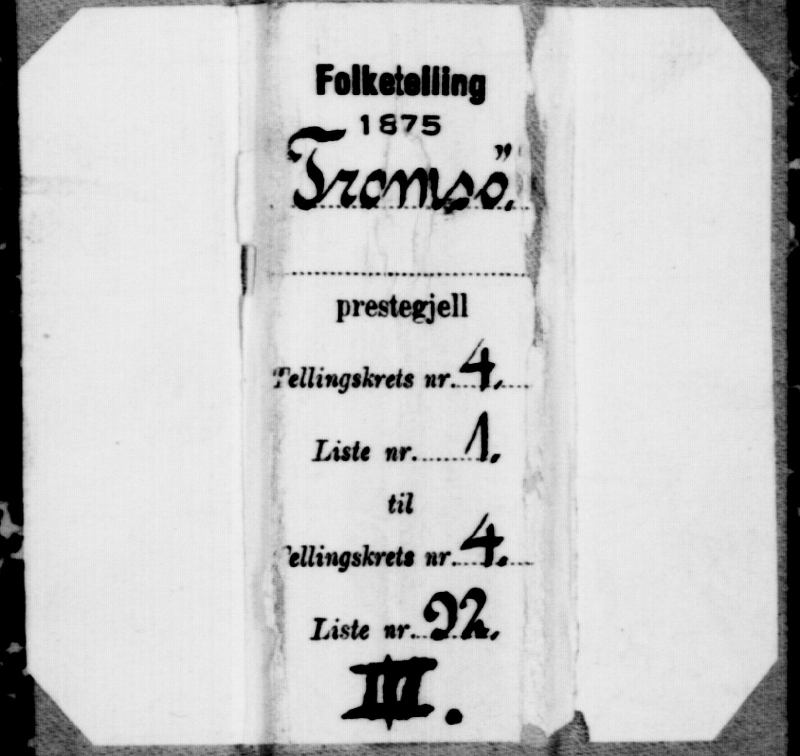 SATØ, 1875 census for 1902P Tromsø, 1875