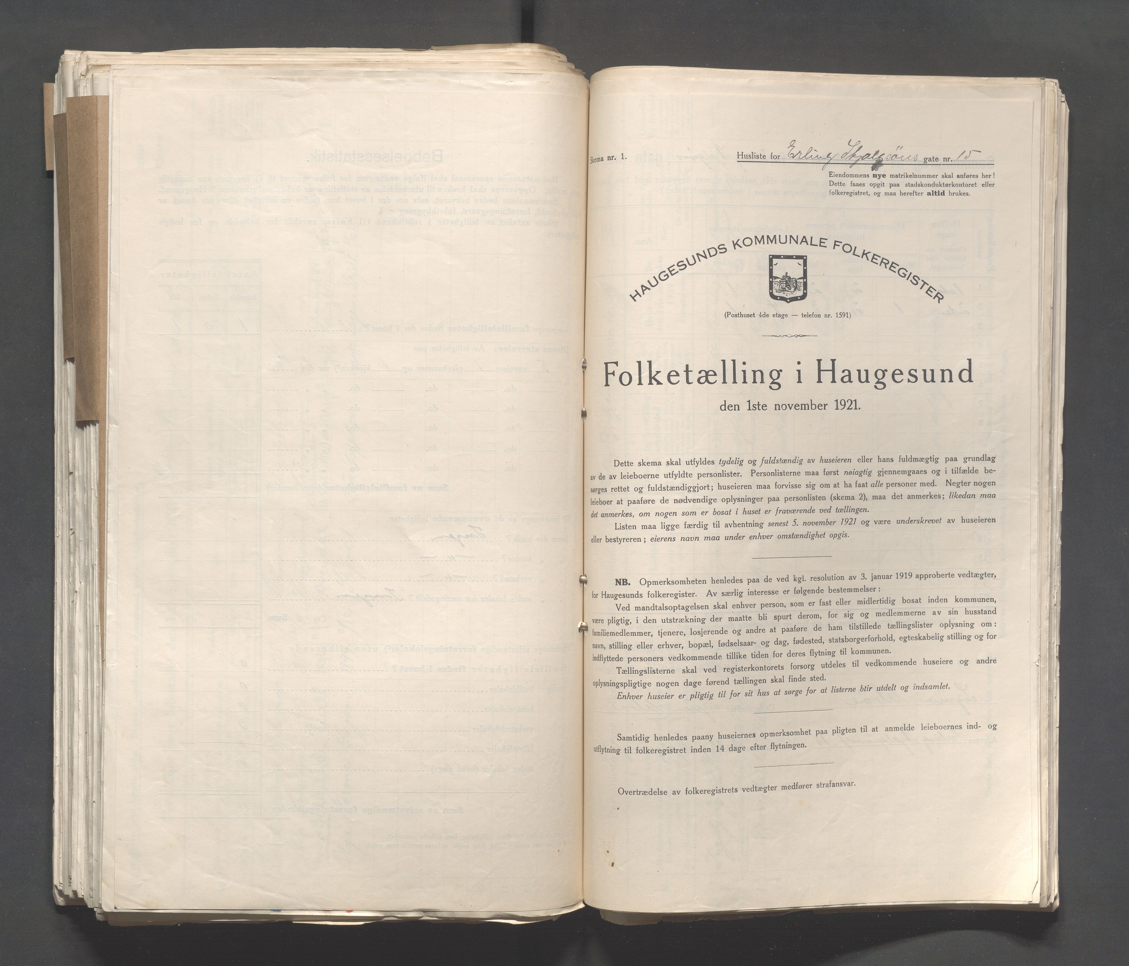 IKAR, Local census 1.11.1921 for Haugesund, 1921, p. 704