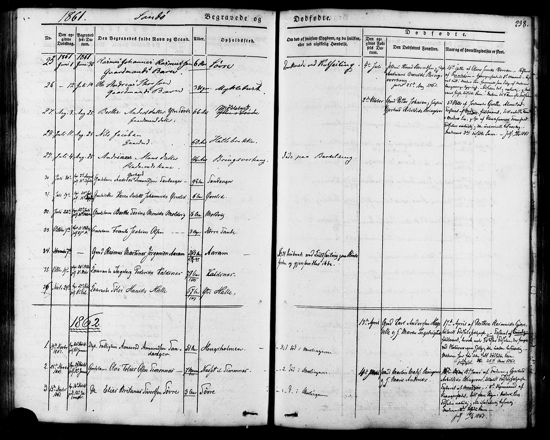 Ministerialprotokoller, klokkerbøker og fødselsregistre - Møre og Romsdal, AV/SAT-A-1454/503/L0034: Parish register (official) no. 503A02, 1841-1884, p. 238