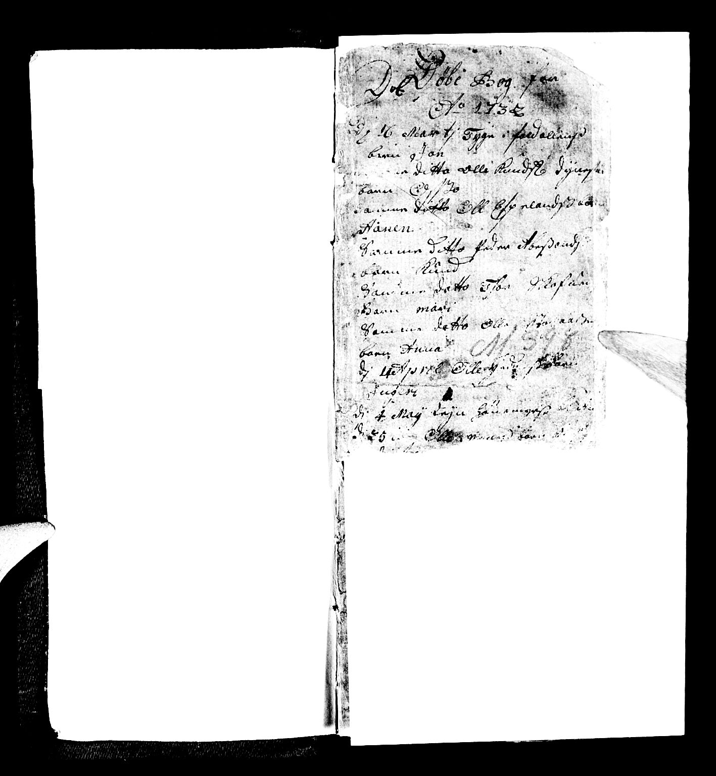 Bjelland sokneprestkontor, SAK/1111-0005/F/Fb/Fbb/L0001: Parish register (copy) no. B 1, 1732-1782, p. 1
