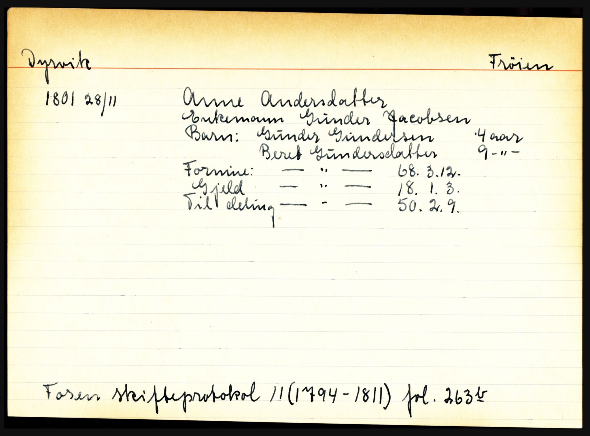 Fosen sorenskriveri, AV/SAT-A-1107/1/3, 1681-1823, p. 1111