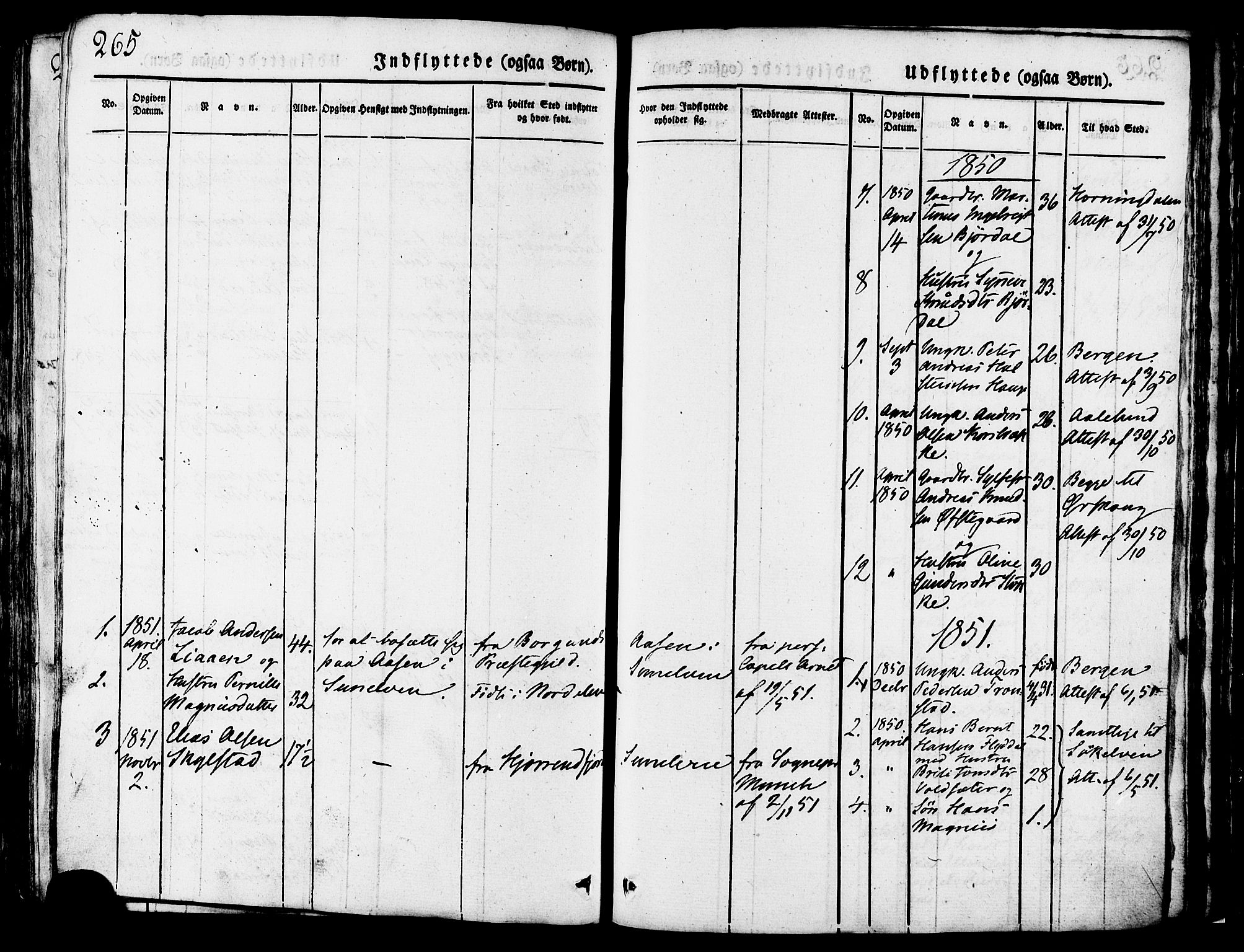 Ministerialprotokoller, klokkerbøker og fødselsregistre - Møre og Romsdal, SAT/A-1454/517/L0221: Parish register (official) no. 517A01, 1827-1858, p. 265