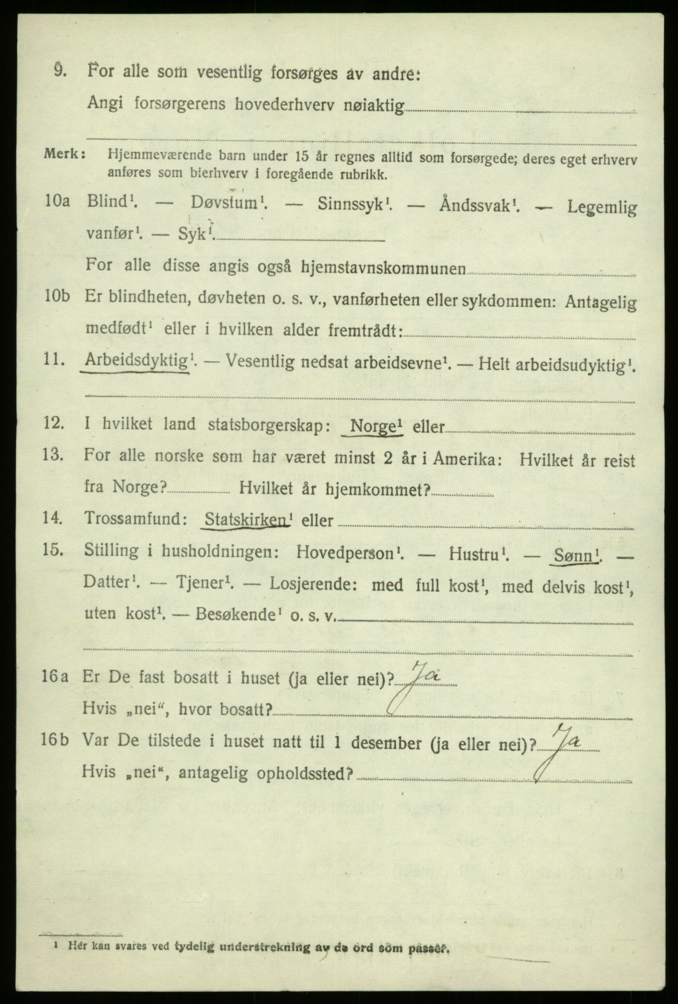 SAB, 1920 census for Sogndal, 1920, p. 5796