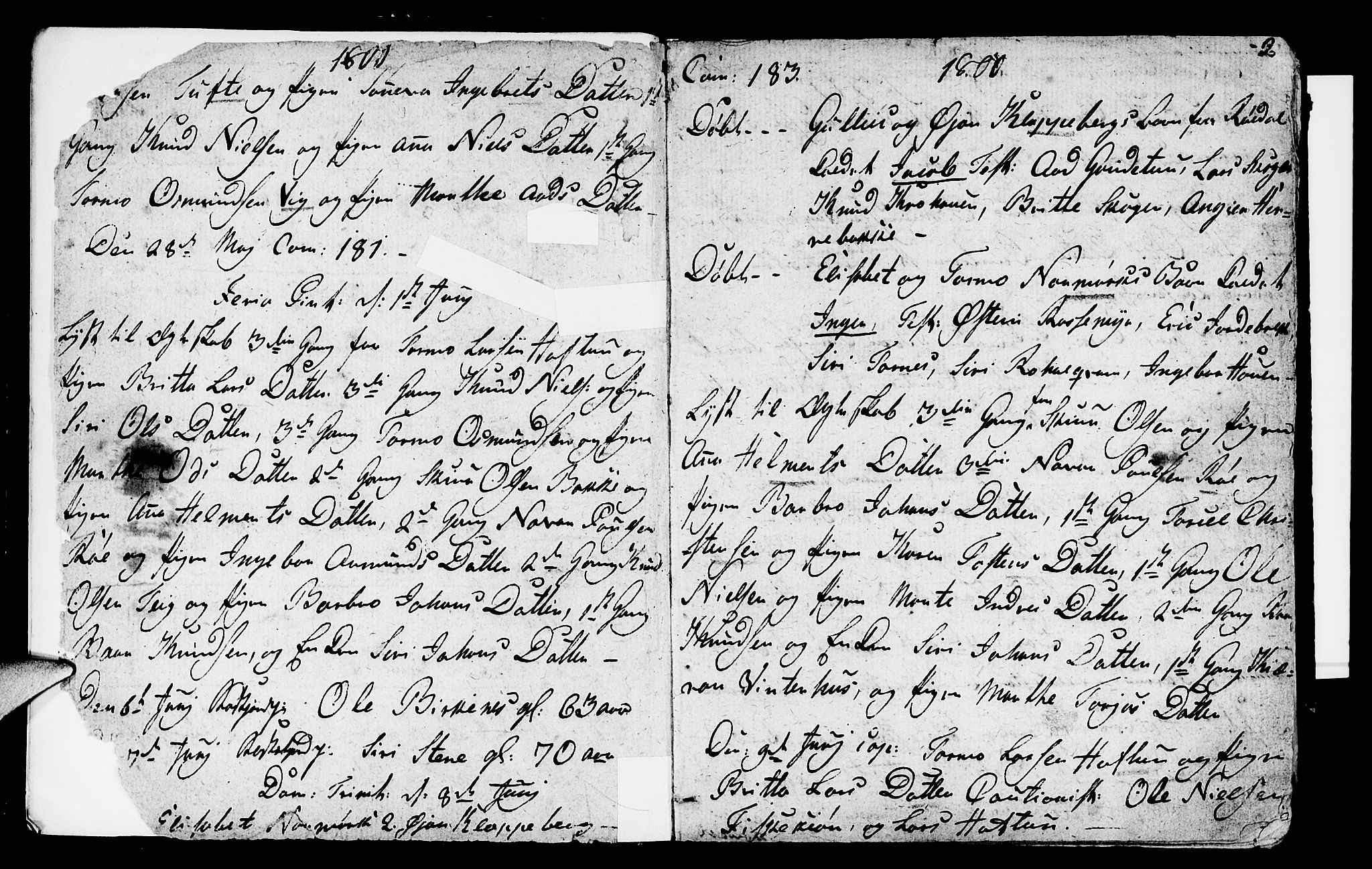 Suldal sokneprestkontor, SAST/A-101845/01/IV/L0004: Parish register (official) no. A 4, 1800-1816, p. 2