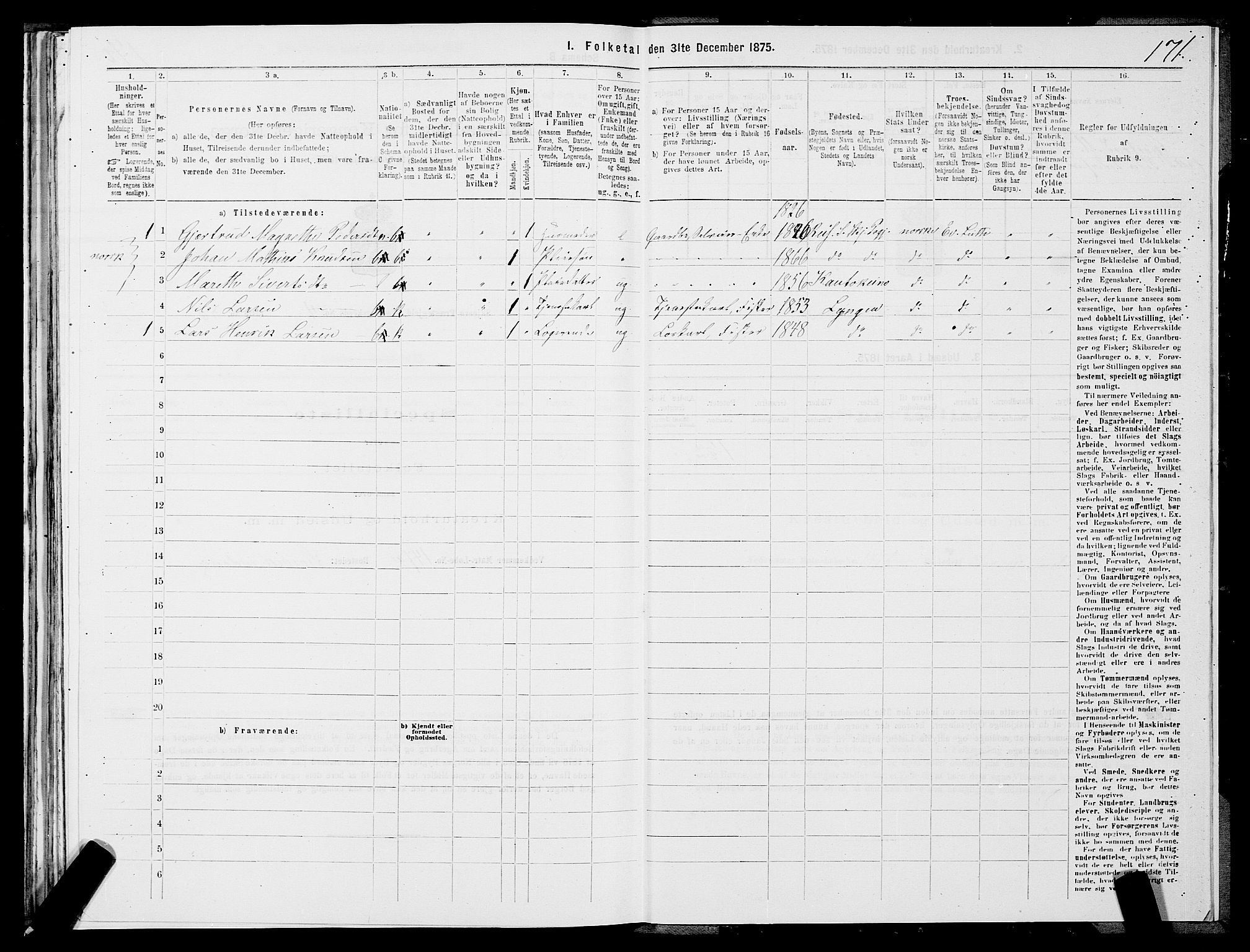 SATØ, 1875 census for 1941P Skjervøy, 1875, p. 3171