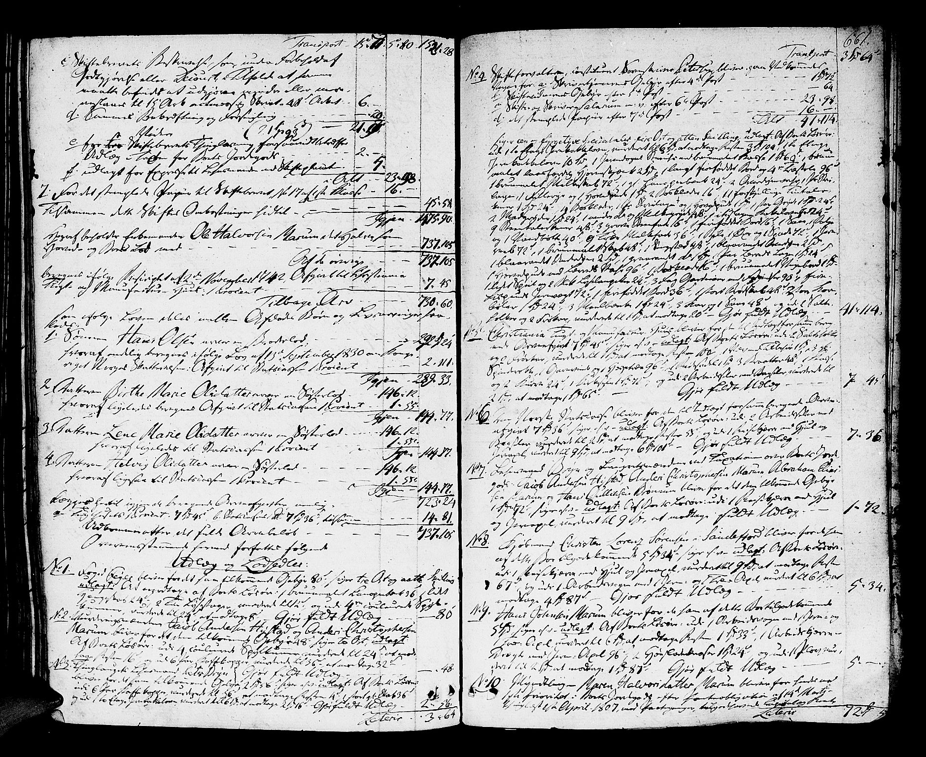 Larvik sorenskriveri, AV/SAKO-A-83/H/Hd/Hda/L0019: Skifteprotokoll, 1823-1831, p. 660b-661a