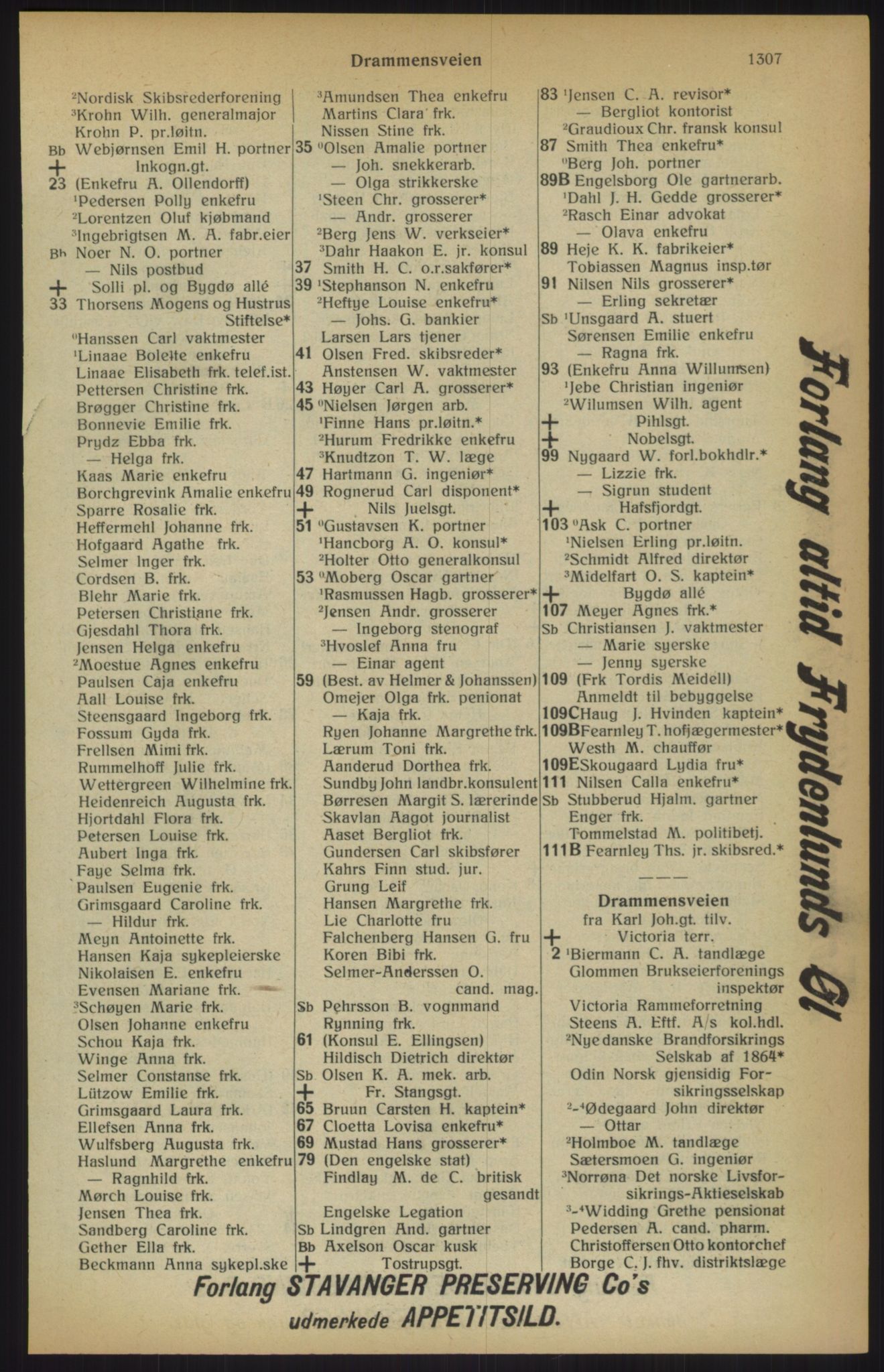 Kristiania/Oslo adressebok, PUBL/-, 1915, p. 1307