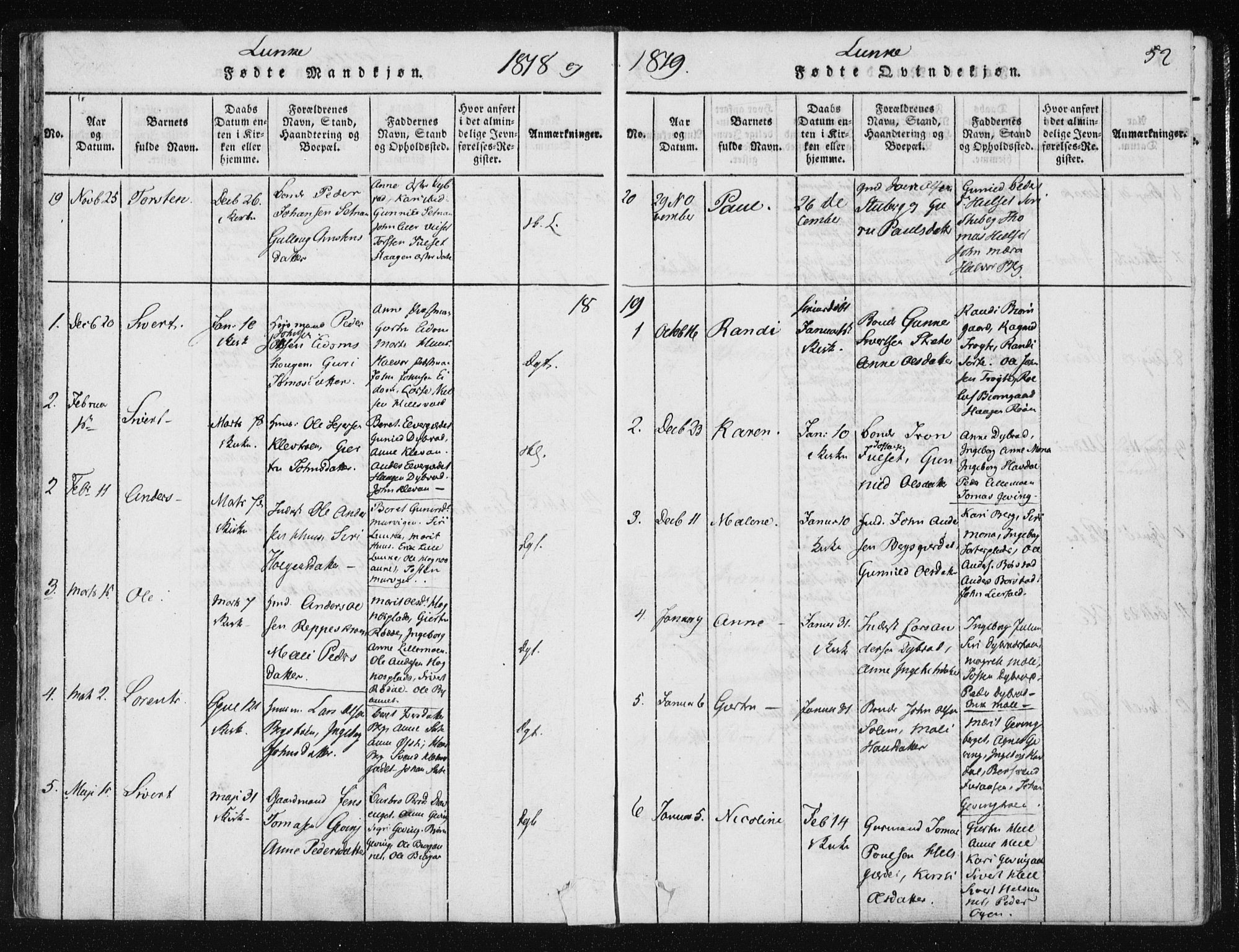 Ministerialprotokoller, klokkerbøker og fødselsregistre - Nord-Trøndelag, AV/SAT-A-1458/709/L0061: Parish register (official) no. 709A08 /3, 1815-1819, p. 52