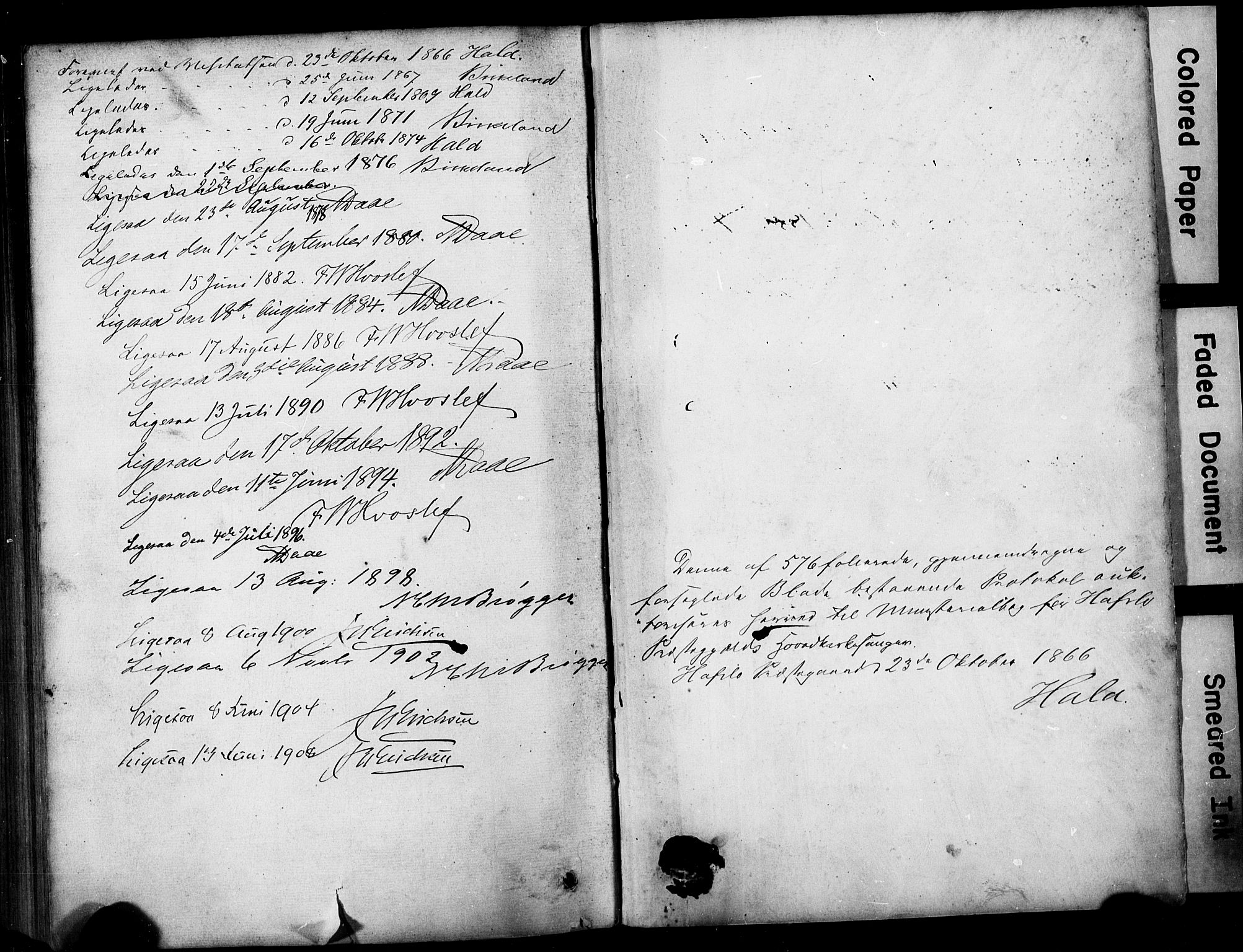 Hafslo sokneprestembete, AV/SAB-A-80301/H/Hab/Haba/L0001: Parish register (copy) no. A 1, 1866-1908