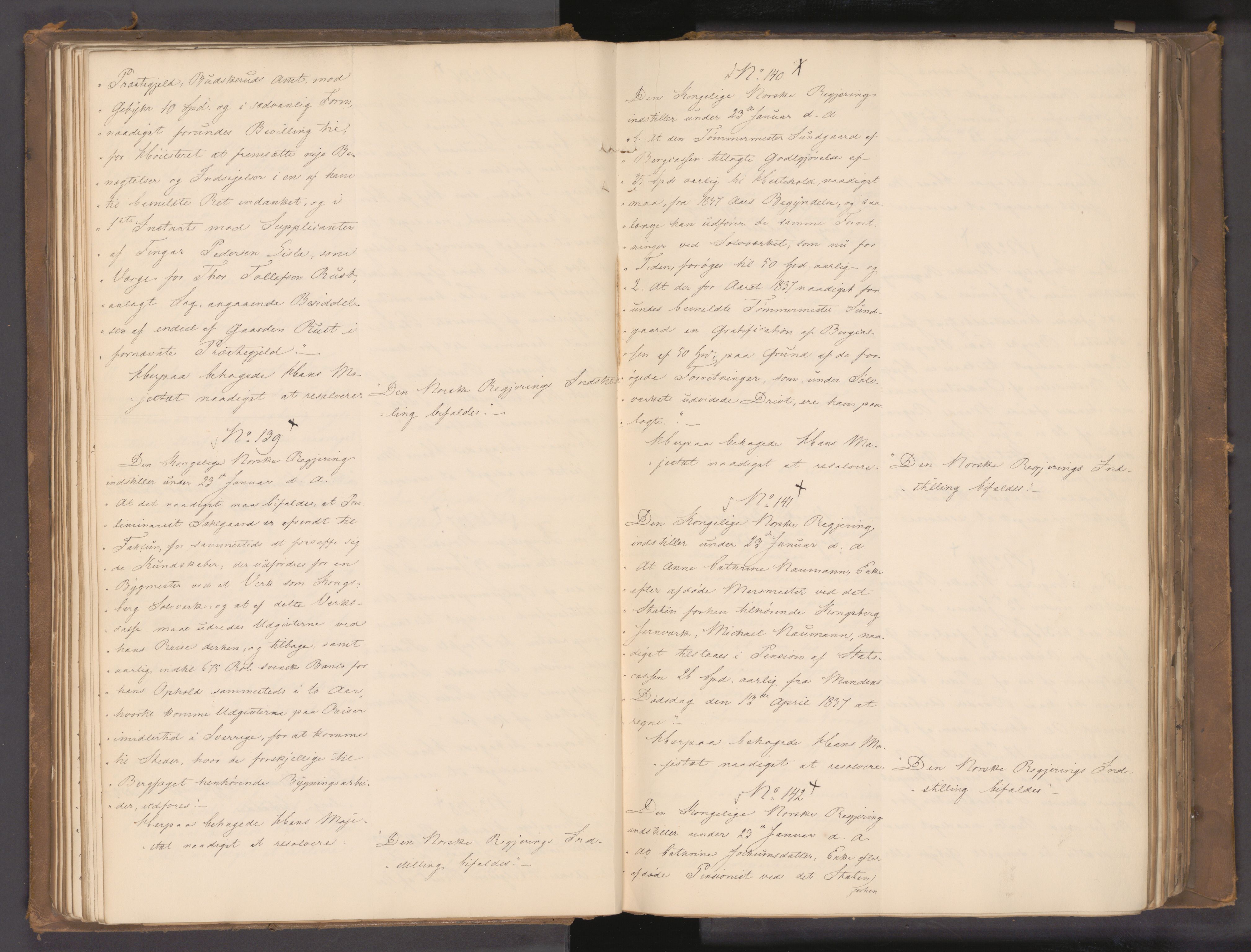 Statsrådssekretariatet, AV/RA-S-1001/A/Ab/L0046: Kgl. res. nr. 1-540, 1. halvår, 1838