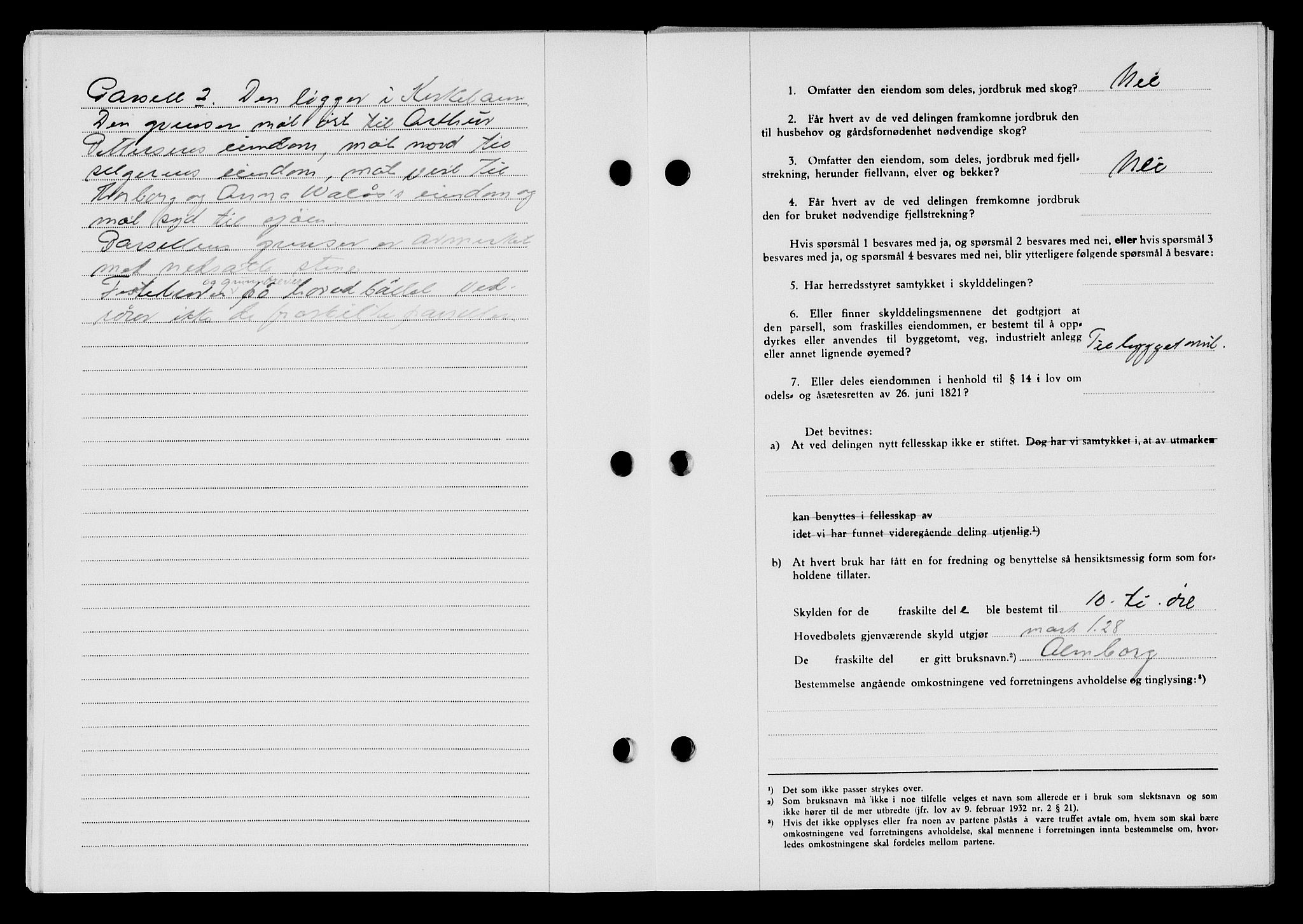 Flekkefjord sorenskriveri, SAK/1221-0001/G/Gb/Gba/L0063: Mortgage book no. A-11, 1947-1948, Diary no: : 1104/1947