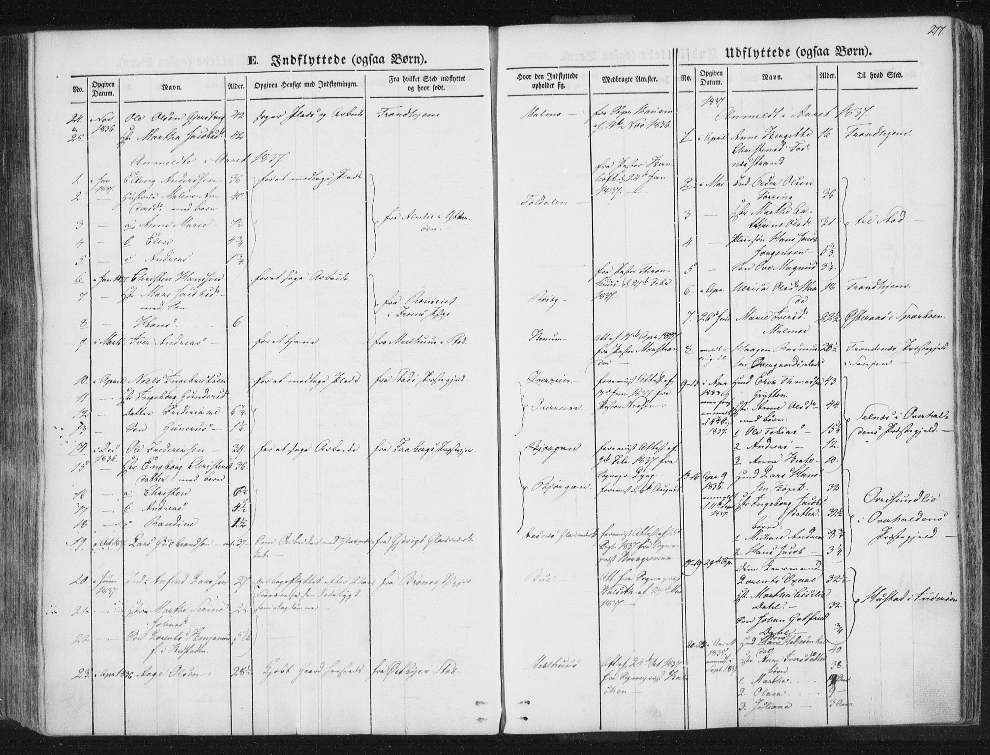 Ministerialprotokoller, klokkerbøker og fødselsregistre - Nord-Trøndelag, SAT/A-1458/741/L0392: Parish register (official) no. 741A06, 1836-1848, p. 277