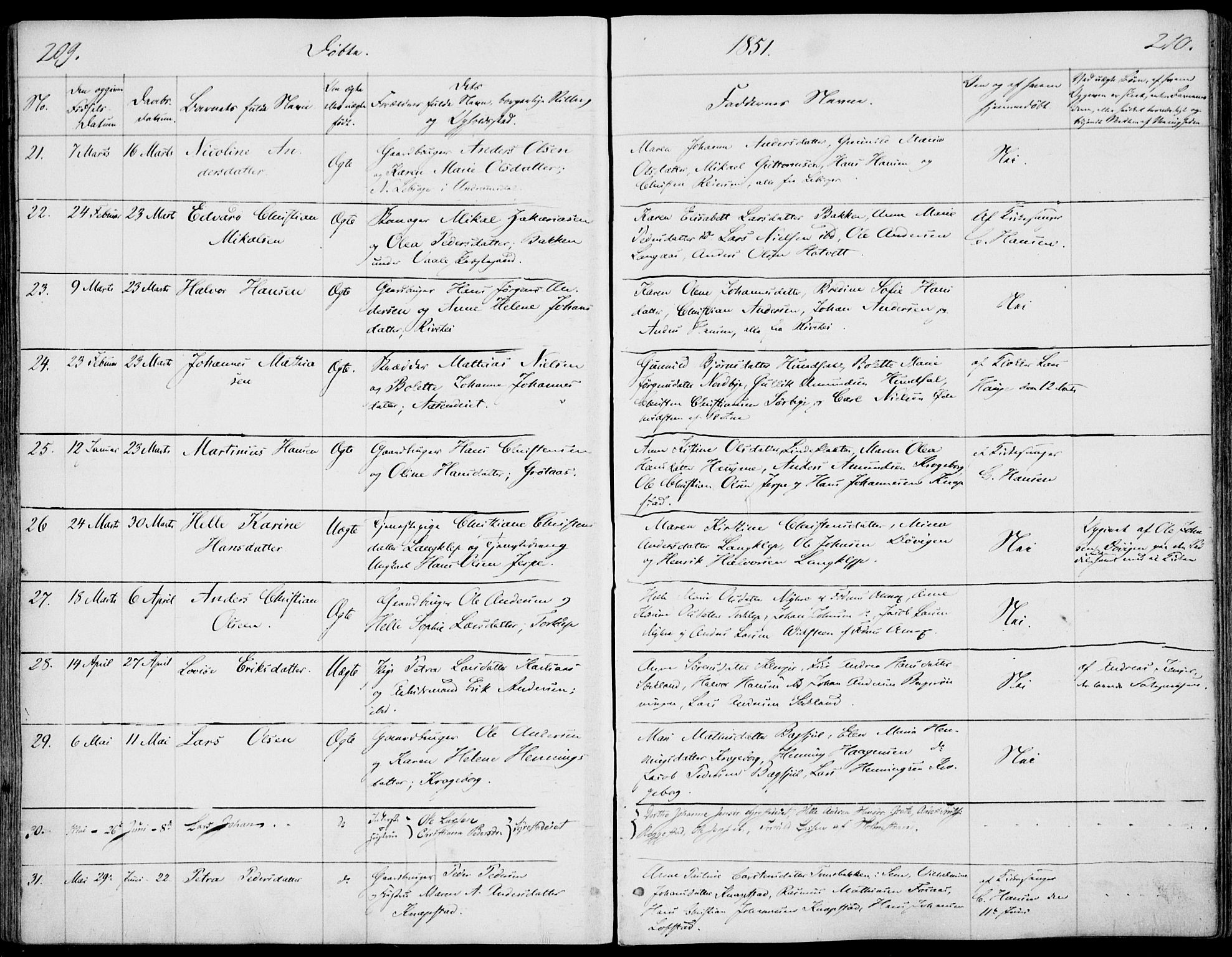 Våle kirkebøker, AV/SAKO-A-334/F/Fa/L0009a: Parish register (official) no. I 9A, 1839-1860, p. 209-210