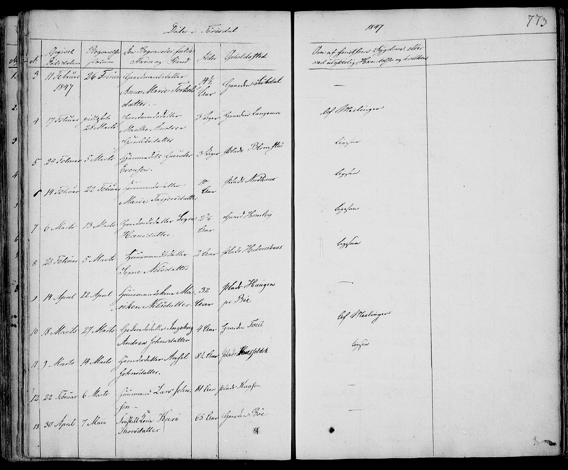 Drangedal kirkebøker, SAKO/A-258/F/Fa/L0007b: Parish register (official) no. 7b, 1837-1856, p. 773