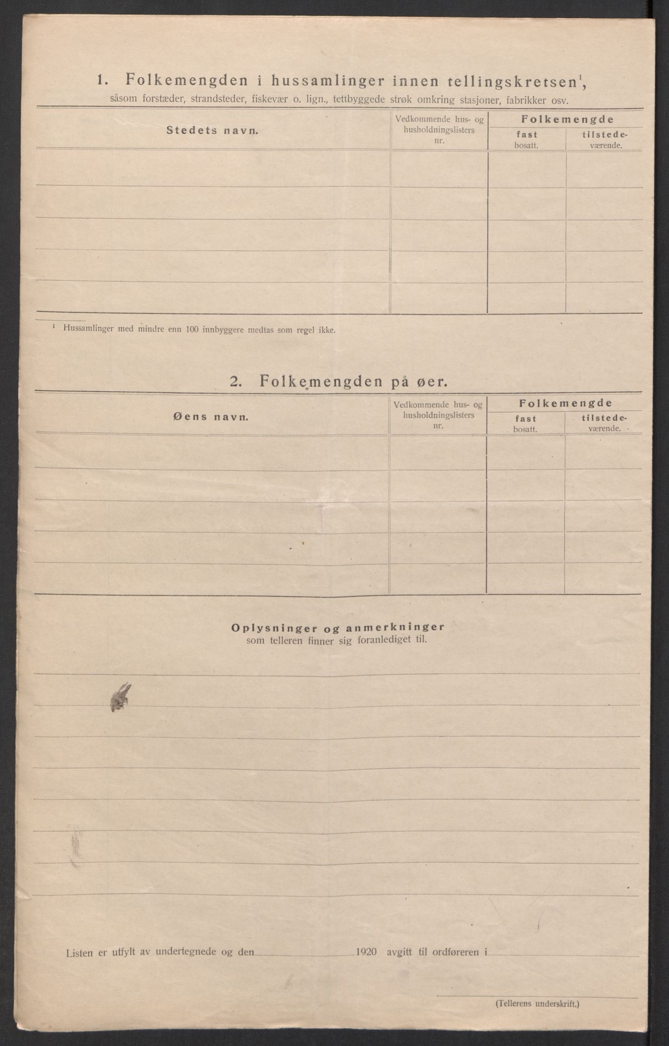 SAK, 1920 census for Øyestad, 1920, p. 47