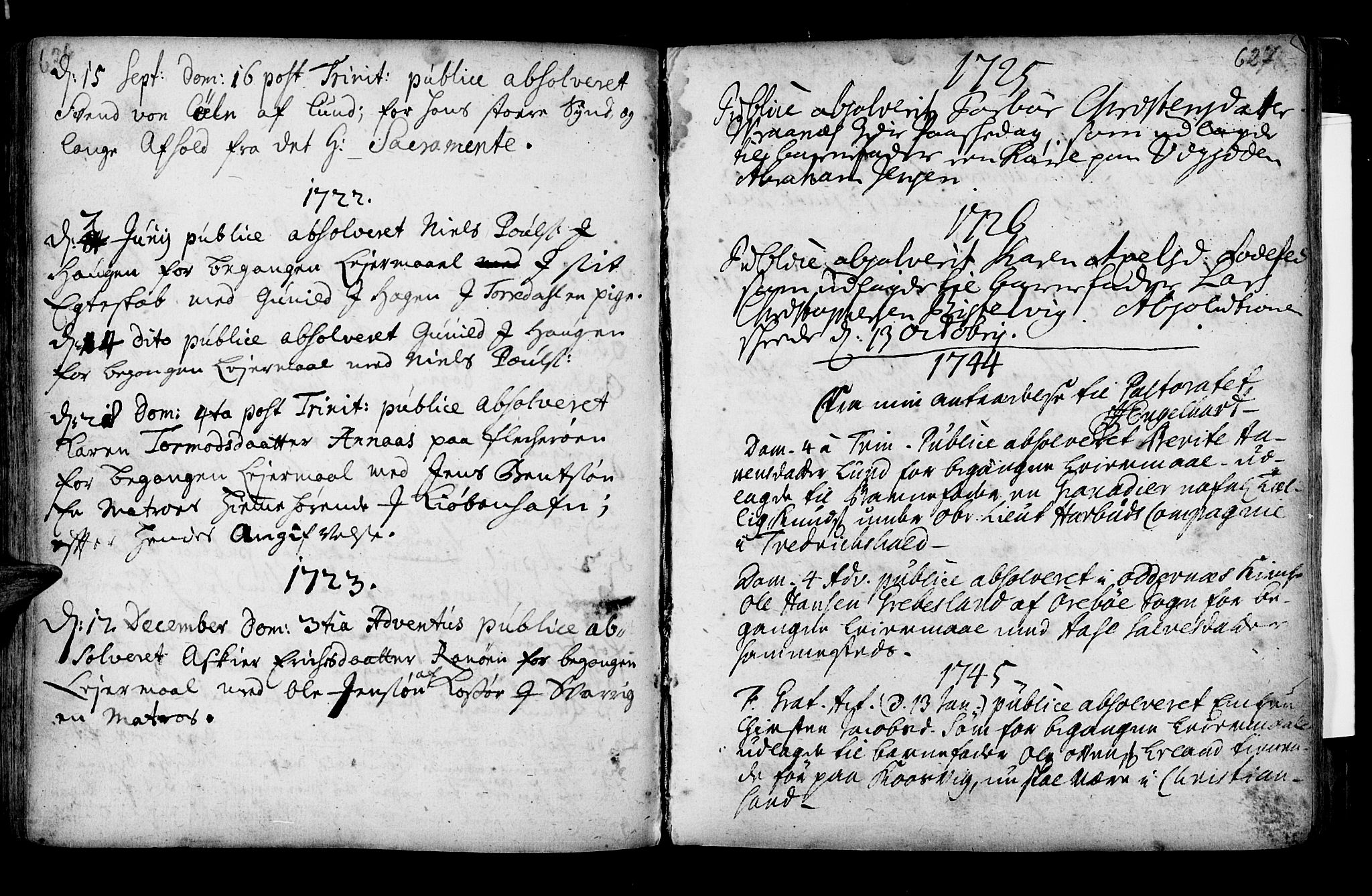 Oddernes sokneprestkontor, SAK/1111-0033/F/Fa/Faa/L0002: Parish register (official) no. A 2, 1719-1764, p. 626-627