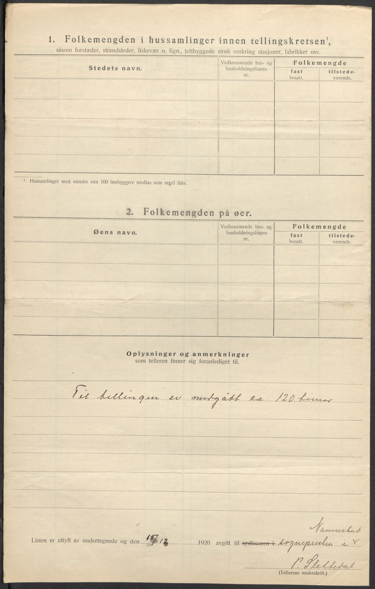 SAO, 1920 census for Nannestad, 1920, p. 19