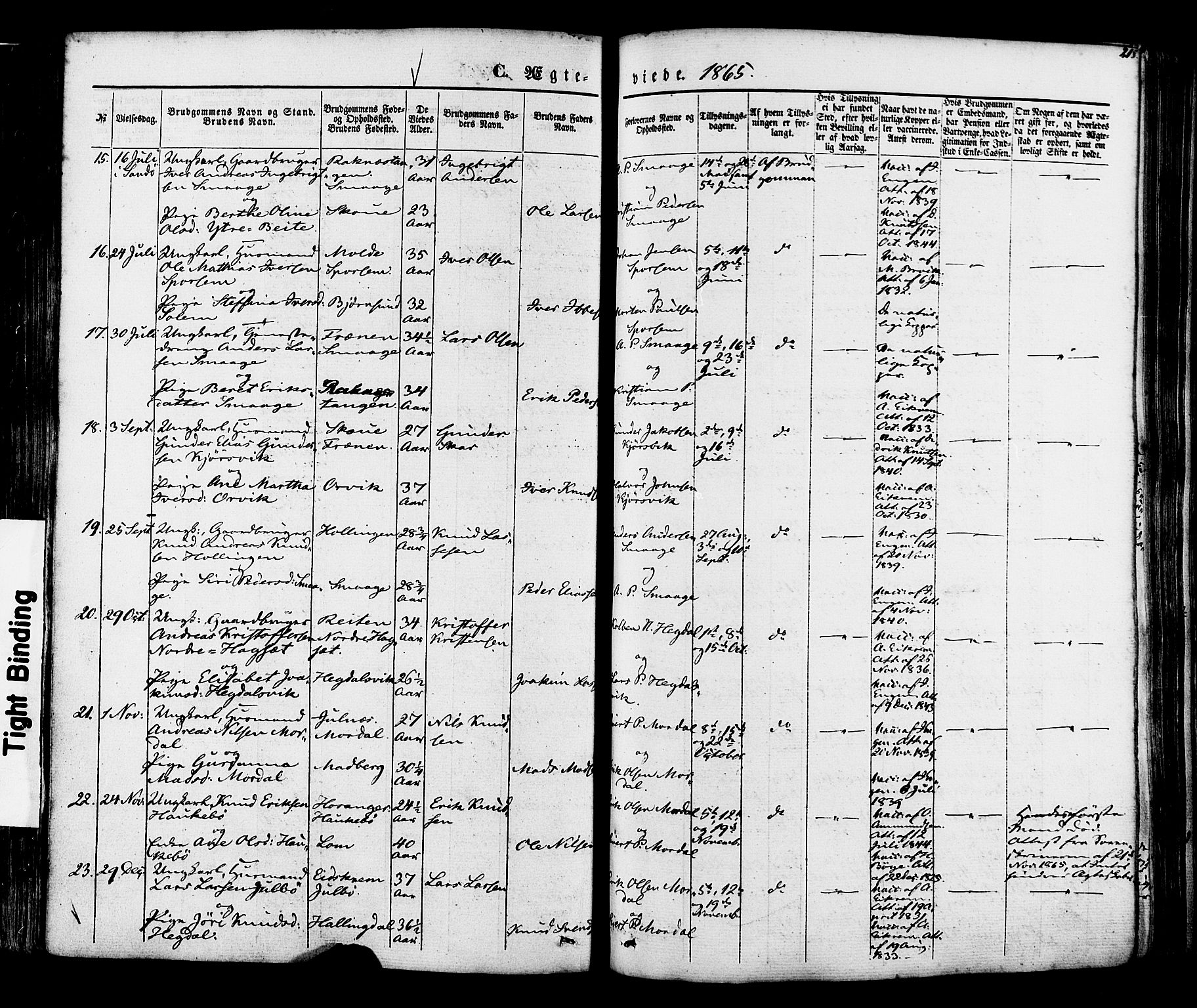 Ministerialprotokoller, klokkerbøker og fødselsregistre - Møre og Romsdal, SAT/A-1454/560/L0719: Parish register (official) no. 560A03, 1845-1872, p. 218