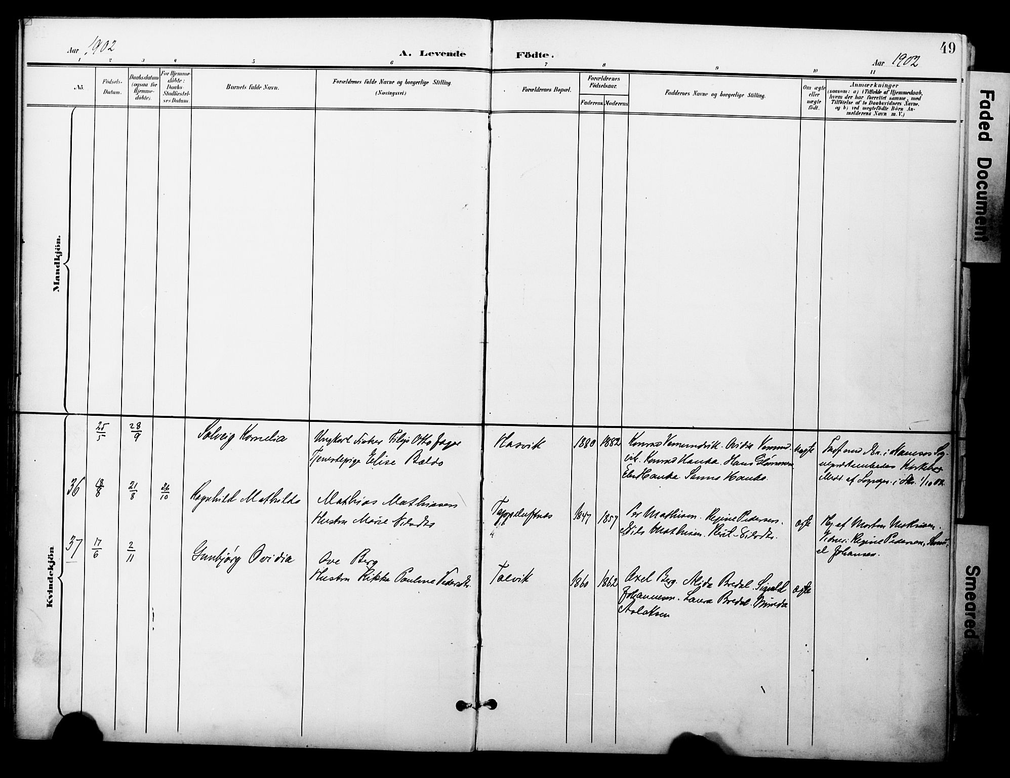 Talvik sokneprestkontor, AV/SATØ-S-1337/H/Ha/L0014kirke: Parish register (official) no. 14, 1897-1905, p. 49