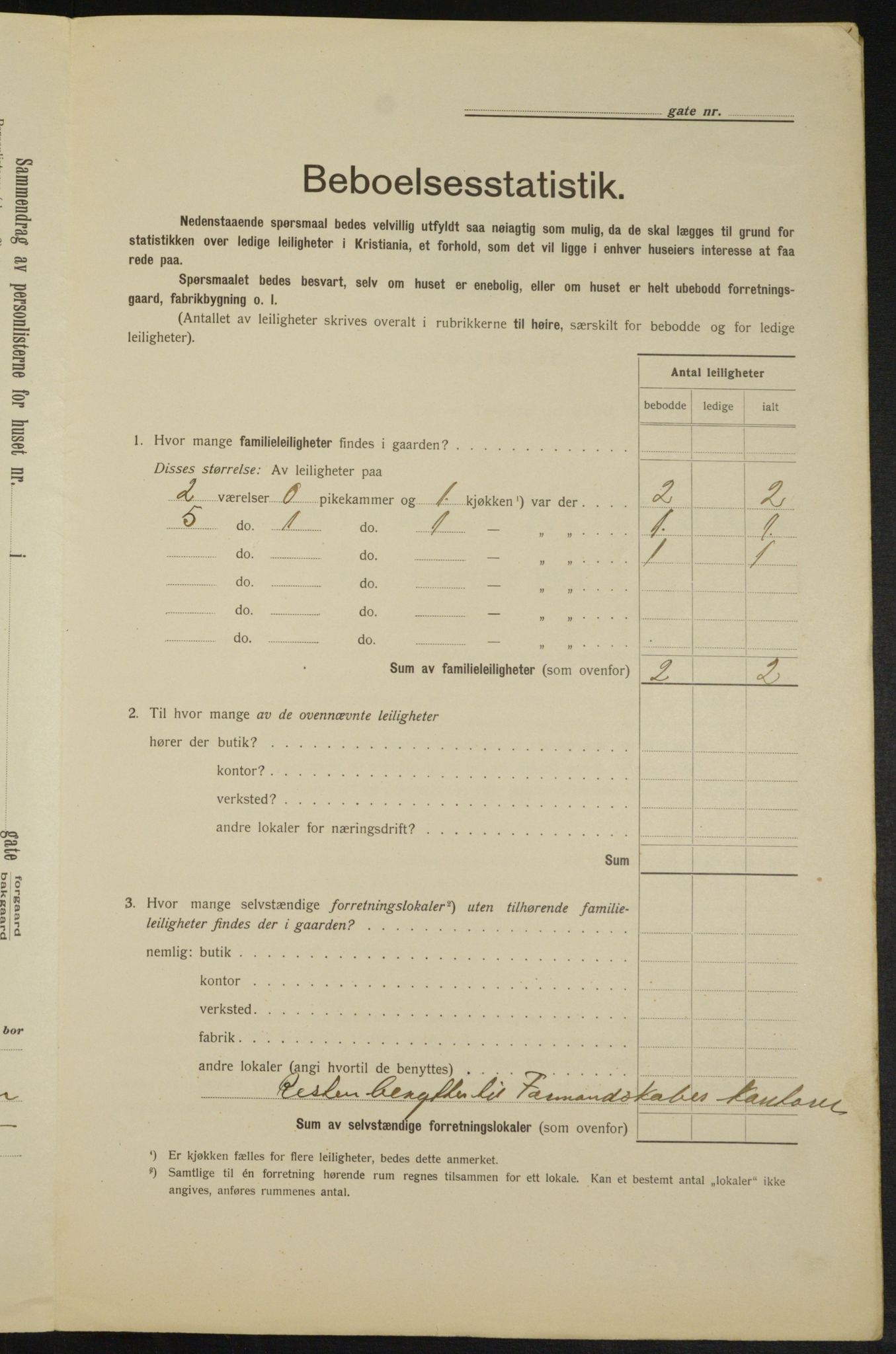 OBA, Municipal Census 1913 for Kristiania, 1913, p. 29961