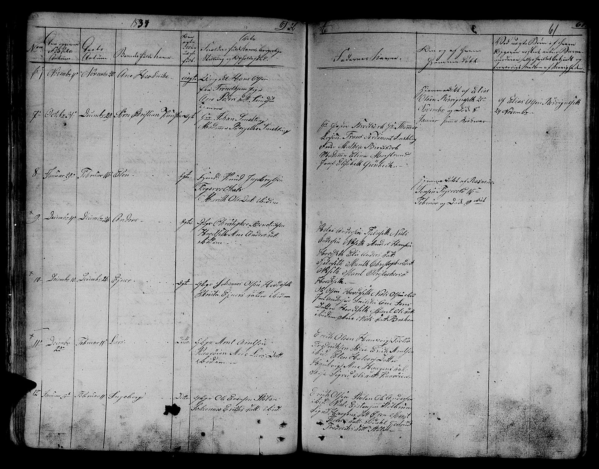 Ministerialprotokoller, klokkerbøker og fødselsregistre - Sør-Trøndelag, SAT/A-1456/630/L0492: Parish register (official) no. 630A05, 1830-1840, p. 61