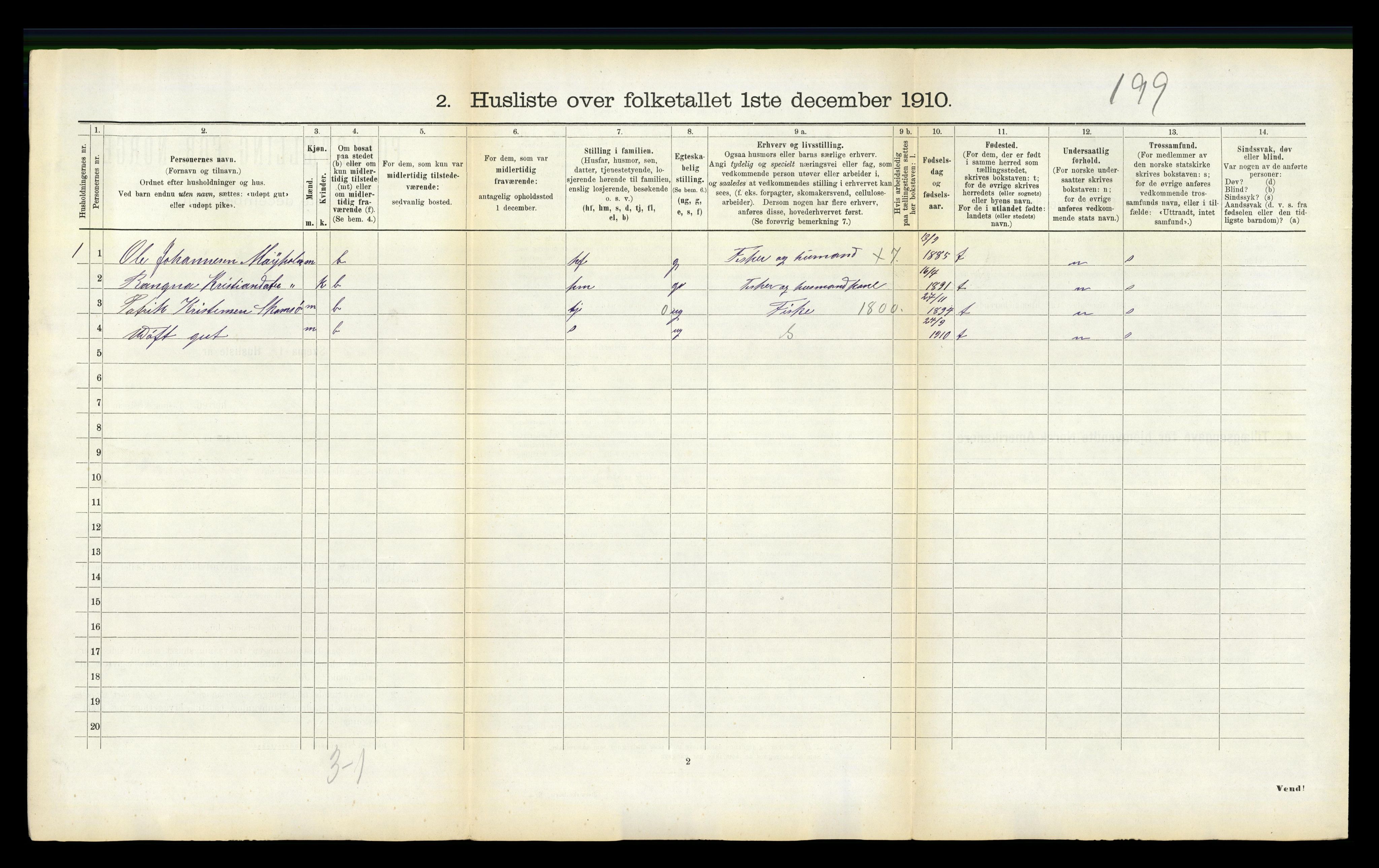 RA, 1910 census for Edøy, 1910, p. 117