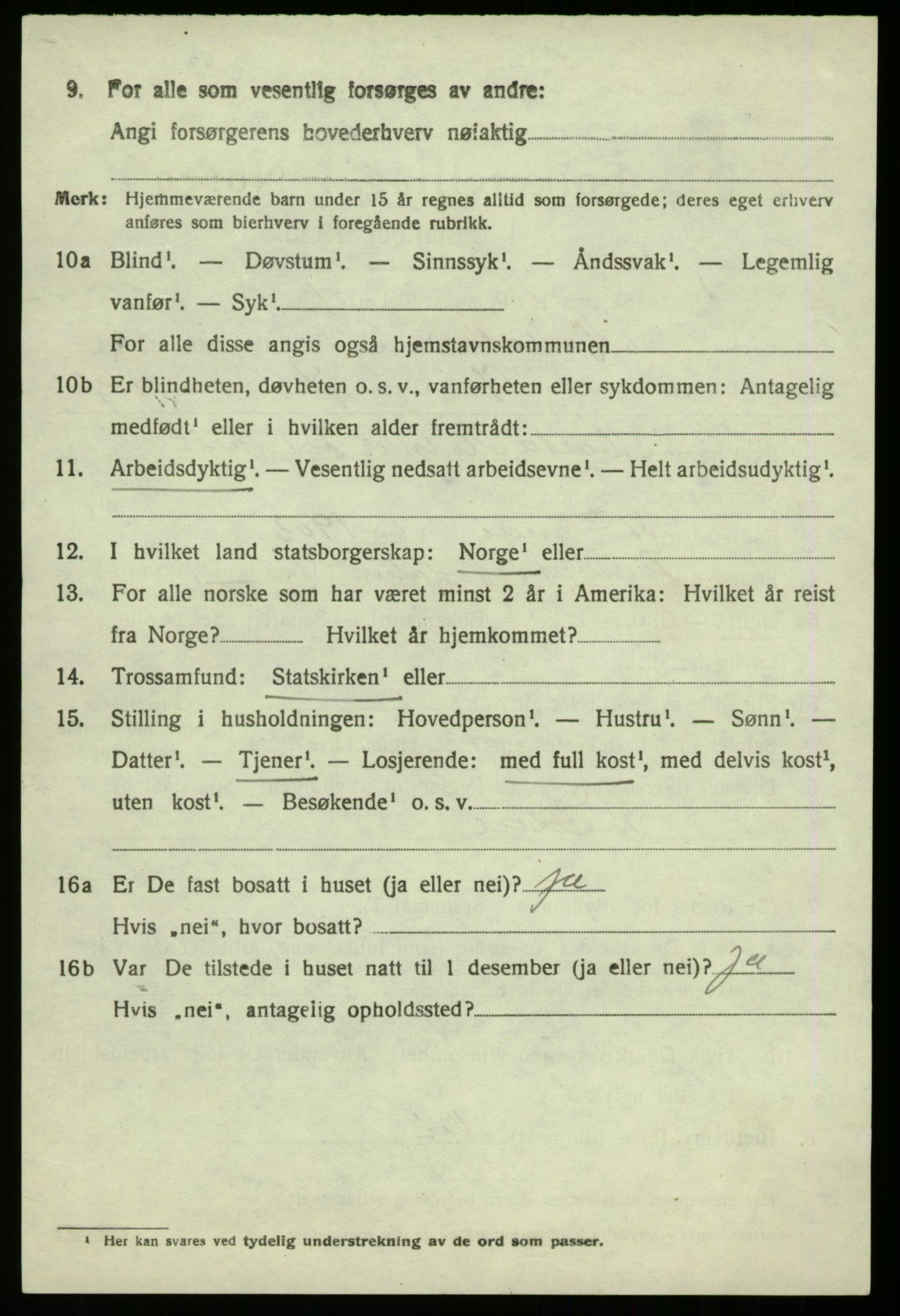 SAB, 1920 census for Modalen, 1920, p. 1375