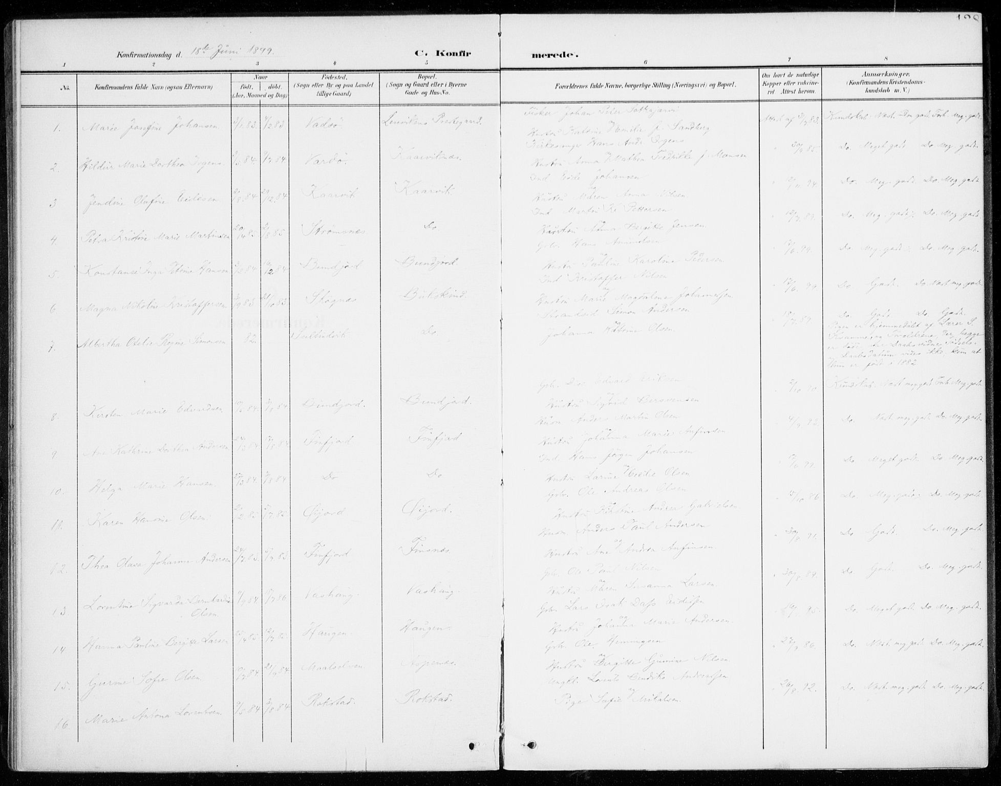 Lenvik sokneprestembete, AV/SATØ-S-1310/H/Ha/Haa/L0014kirke: Parish register (official) no. 14, 1899-1909, p. 128