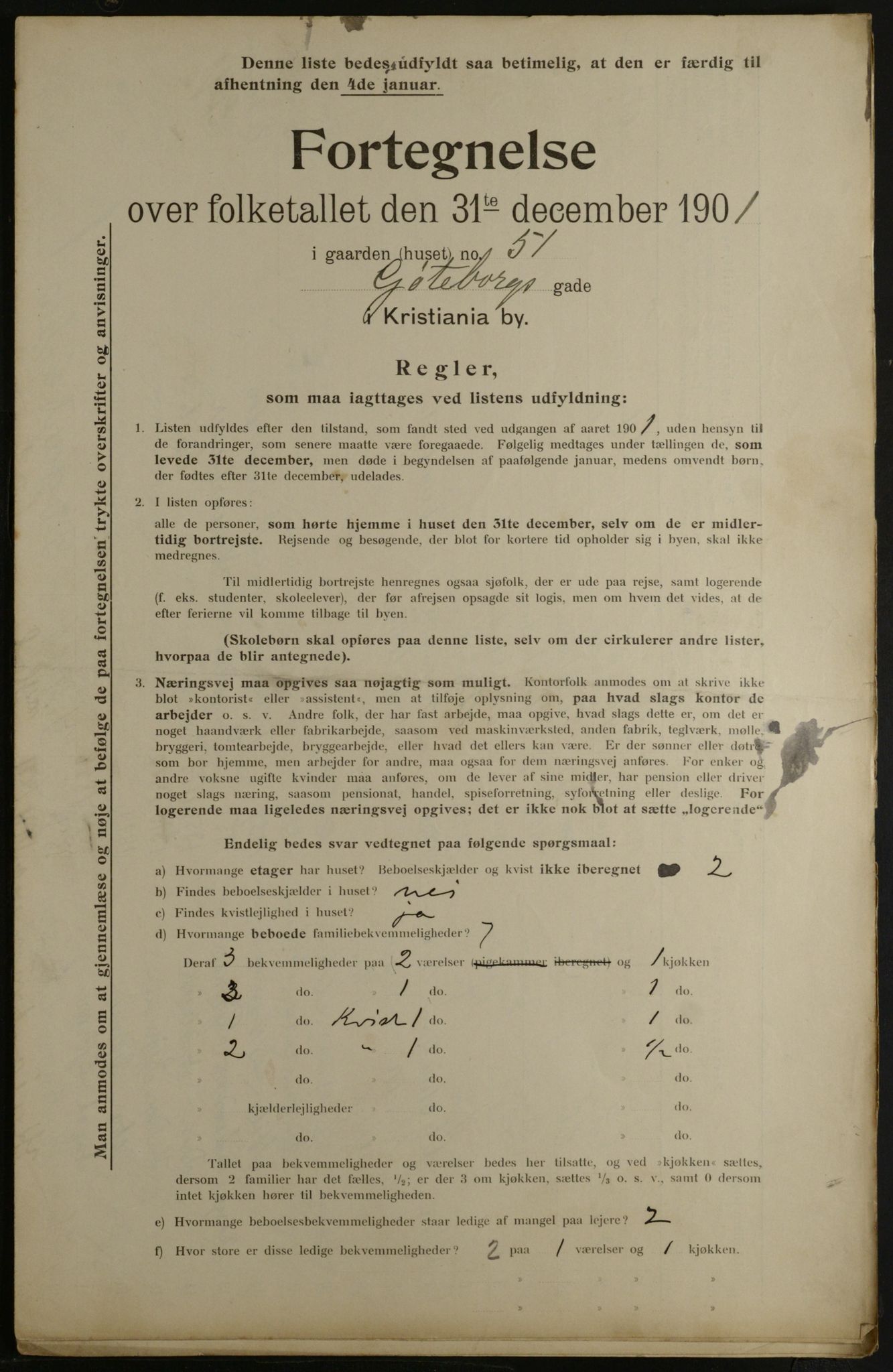 OBA, Municipal Census 1901 for Kristiania, 1901, p. 5396