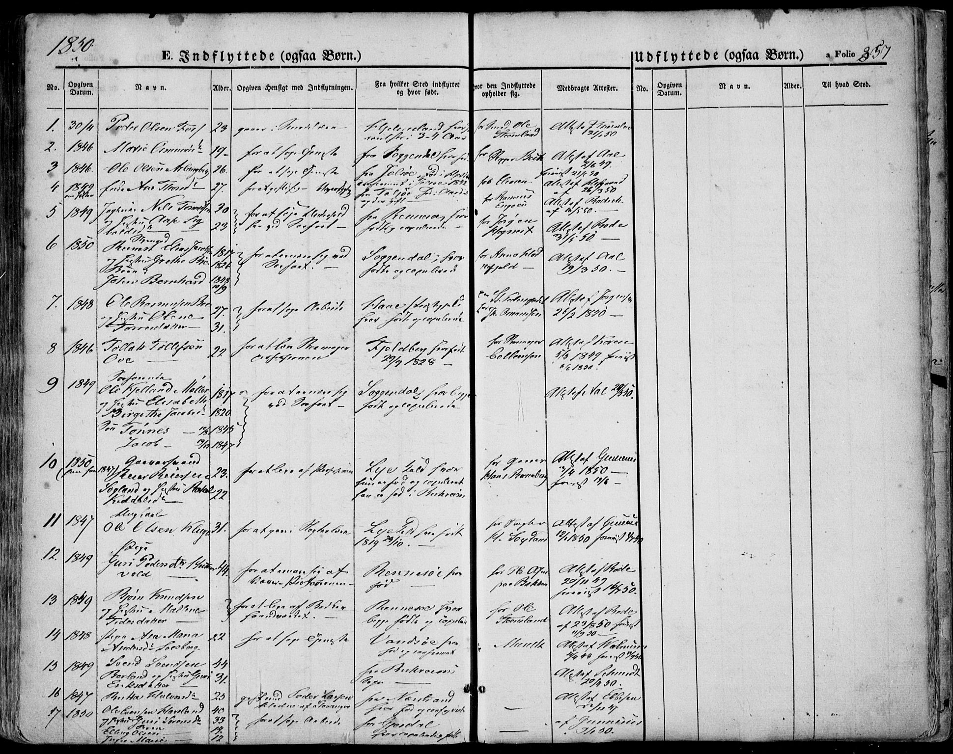 Domkirken sokneprestkontor, SAST/A-101812/001/30/30BA/L0016: Parish register (official) no. A 15, 1844-1854, p. 357