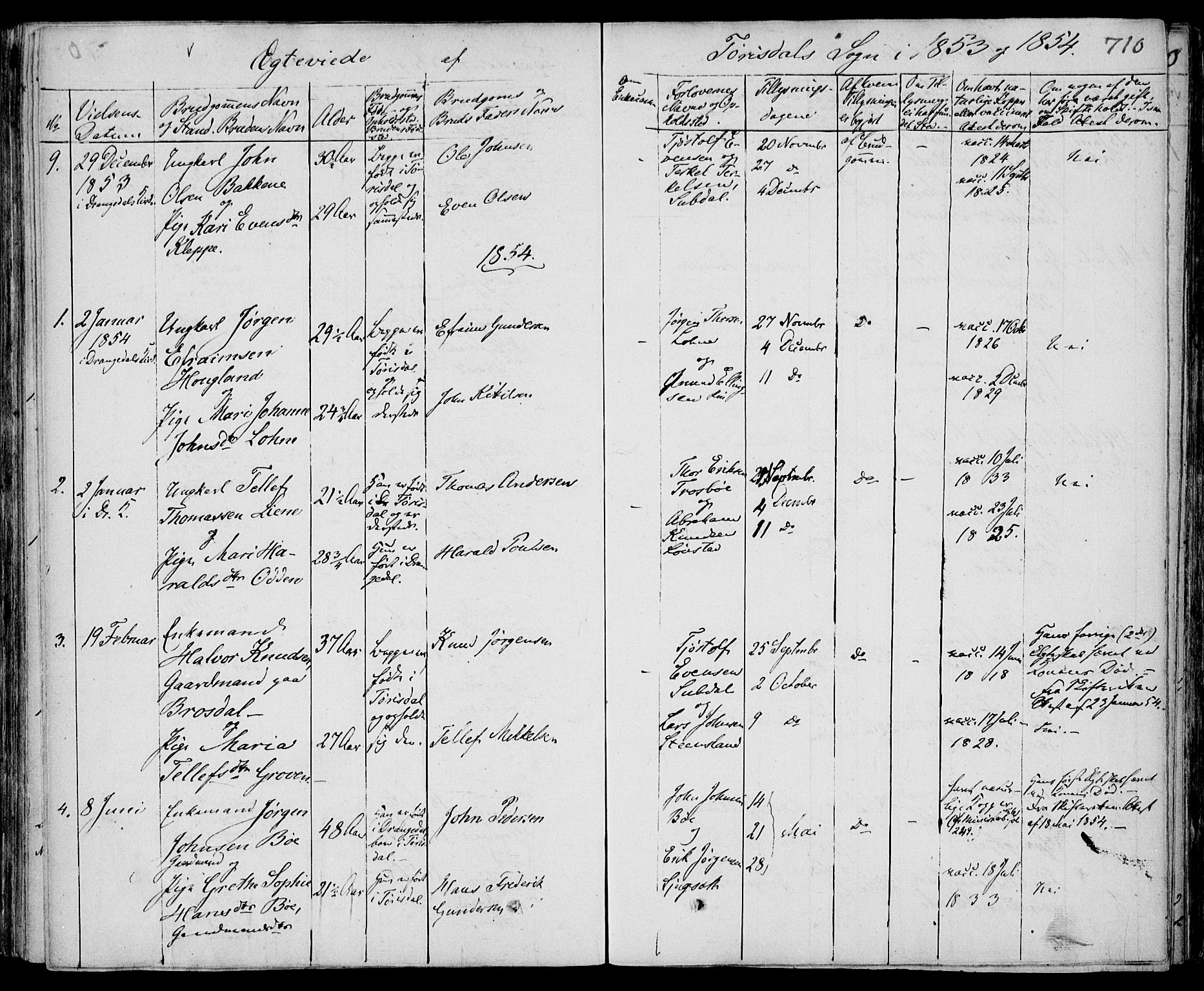 Drangedal kirkebøker, AV/SAKO-A-258/F/Fa/L0007b: Parish register (official) no. 7b, 1837-1856, p. 710