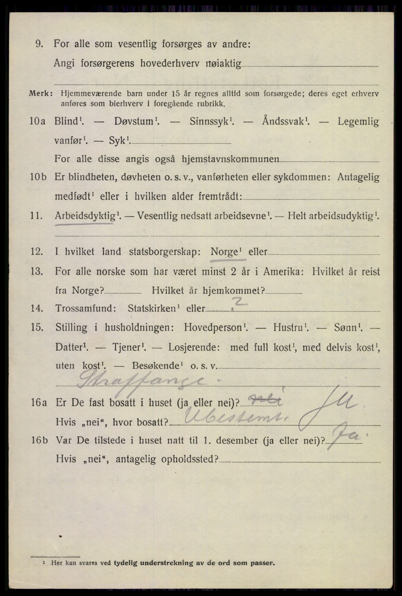 SAKO, 1920 census for Sem, 1920, p. 5258