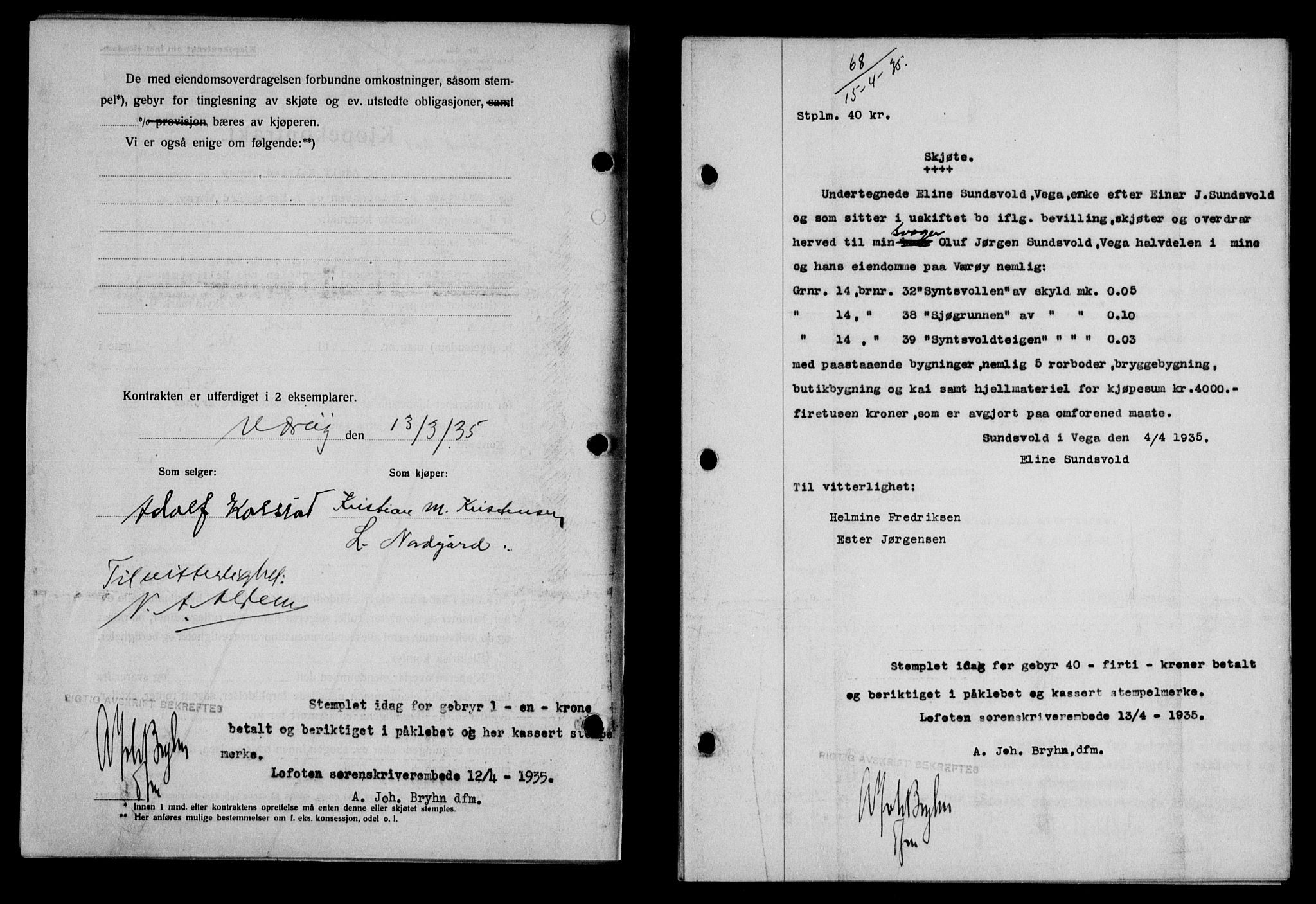 Lofoten sorenskriveri, SAT/A-0017/1/2/2C/L0031b: Mortgage book no. 31b, 1935-1935, Deed date: 01.05.1935