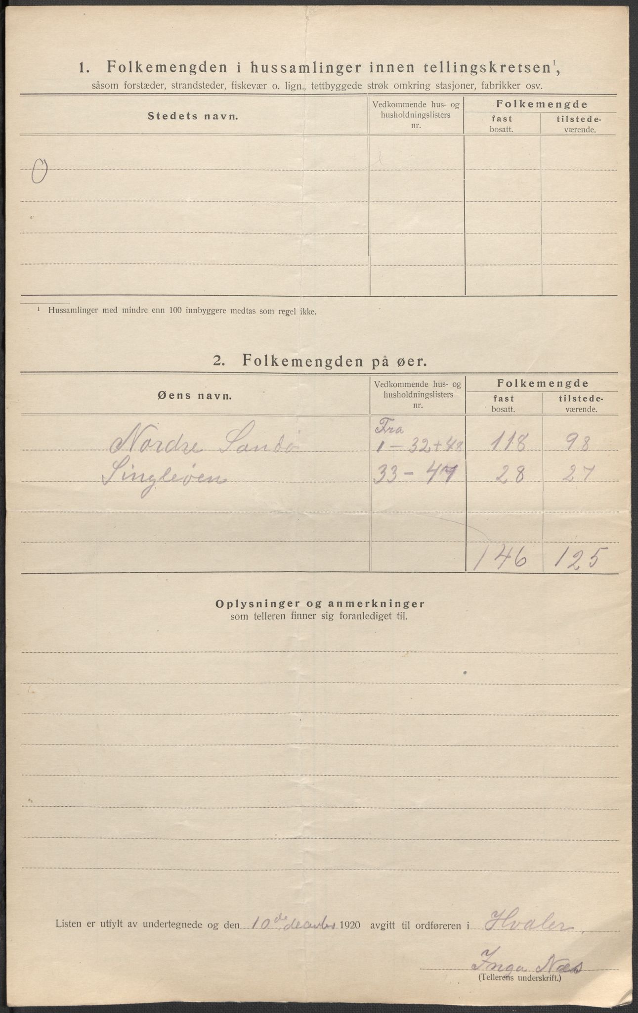 SAO, 1920 census for Hvaler, 1920, p. 18