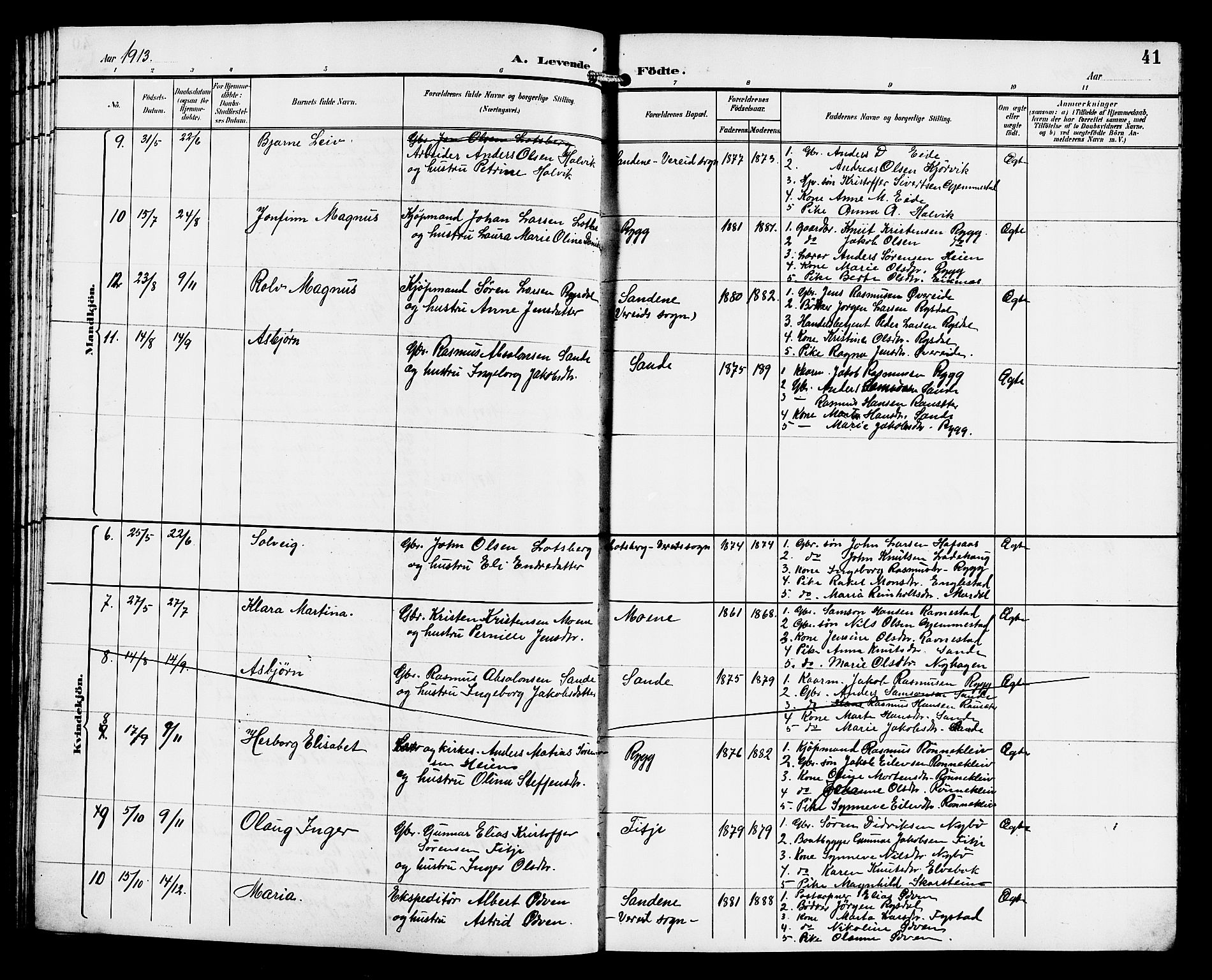 Gloppen sokneprestembete, SAB/A-80101/H/Hab/Habd/L0001: Parish register (copy) no. D 1, 1892-1921, p. 41