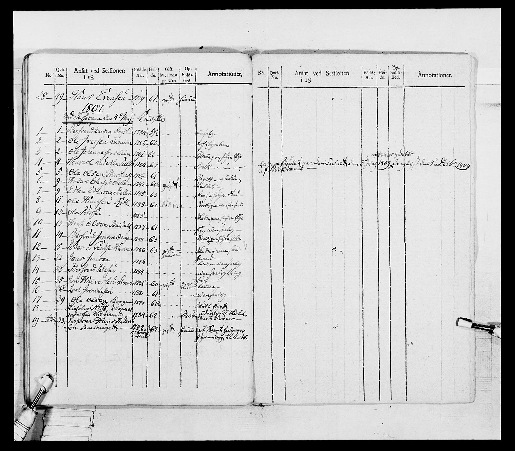 Generalitets- og kommissariatskollegiet, Det kongelige norske kommissariatskollegium, AV/RA-EA-5420/E/Eh/L0075b: 1. Trondheimske nasjonale infanteriregiment, 1807, p. 141