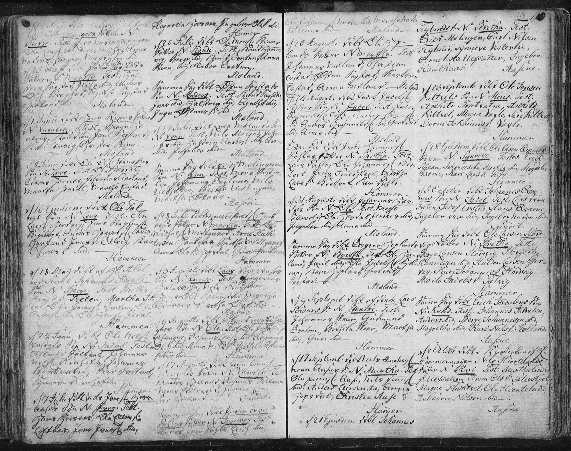 Hamre sokneprestembete, AV/SAB-A-75501/H/Ha/Haa/Haaa/L0008: Parish register (official) no. A 8, 1778-1804, p. 118