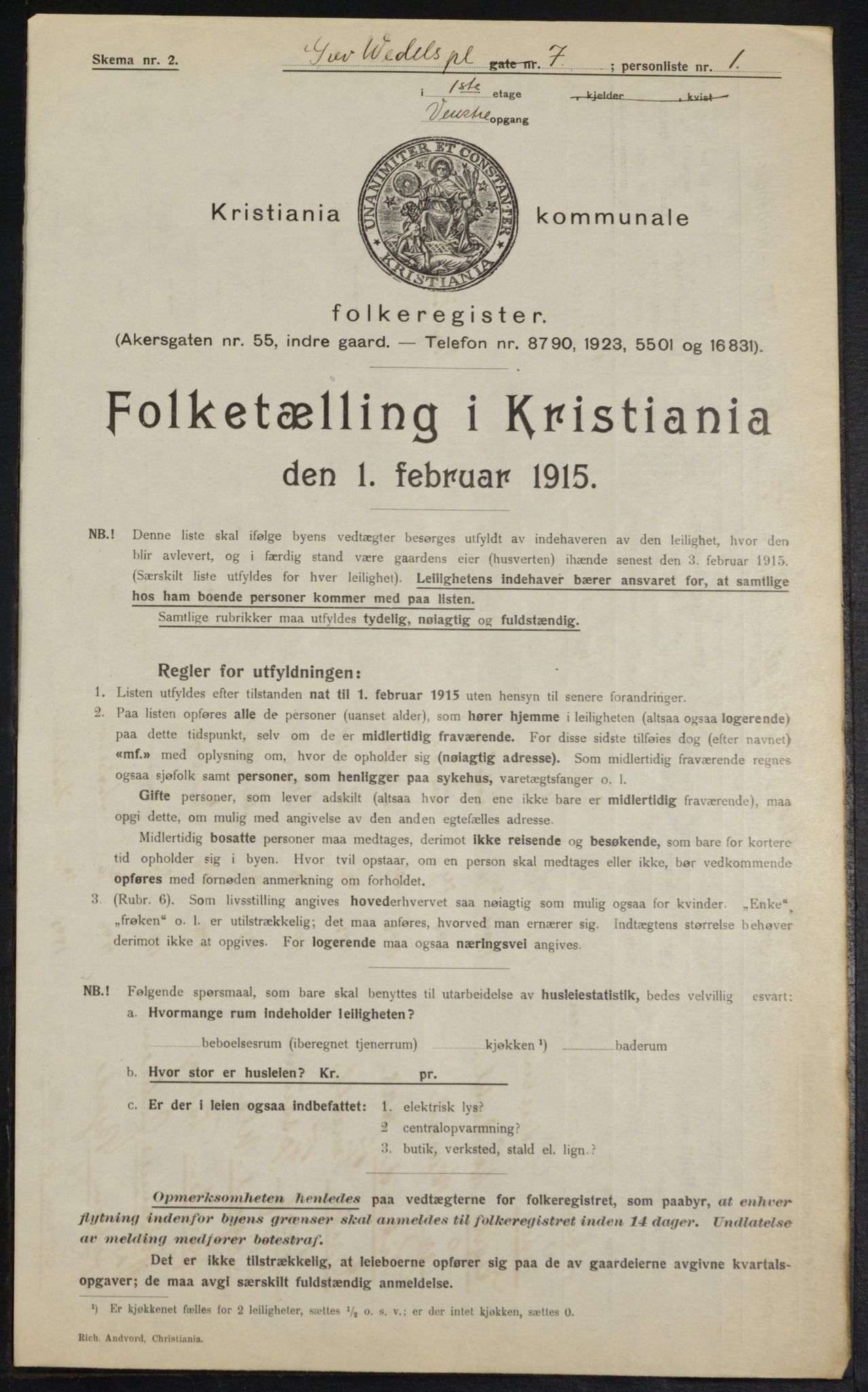 OBA, Municipal Census 1915 for Kristiania, 1915, p. 29571