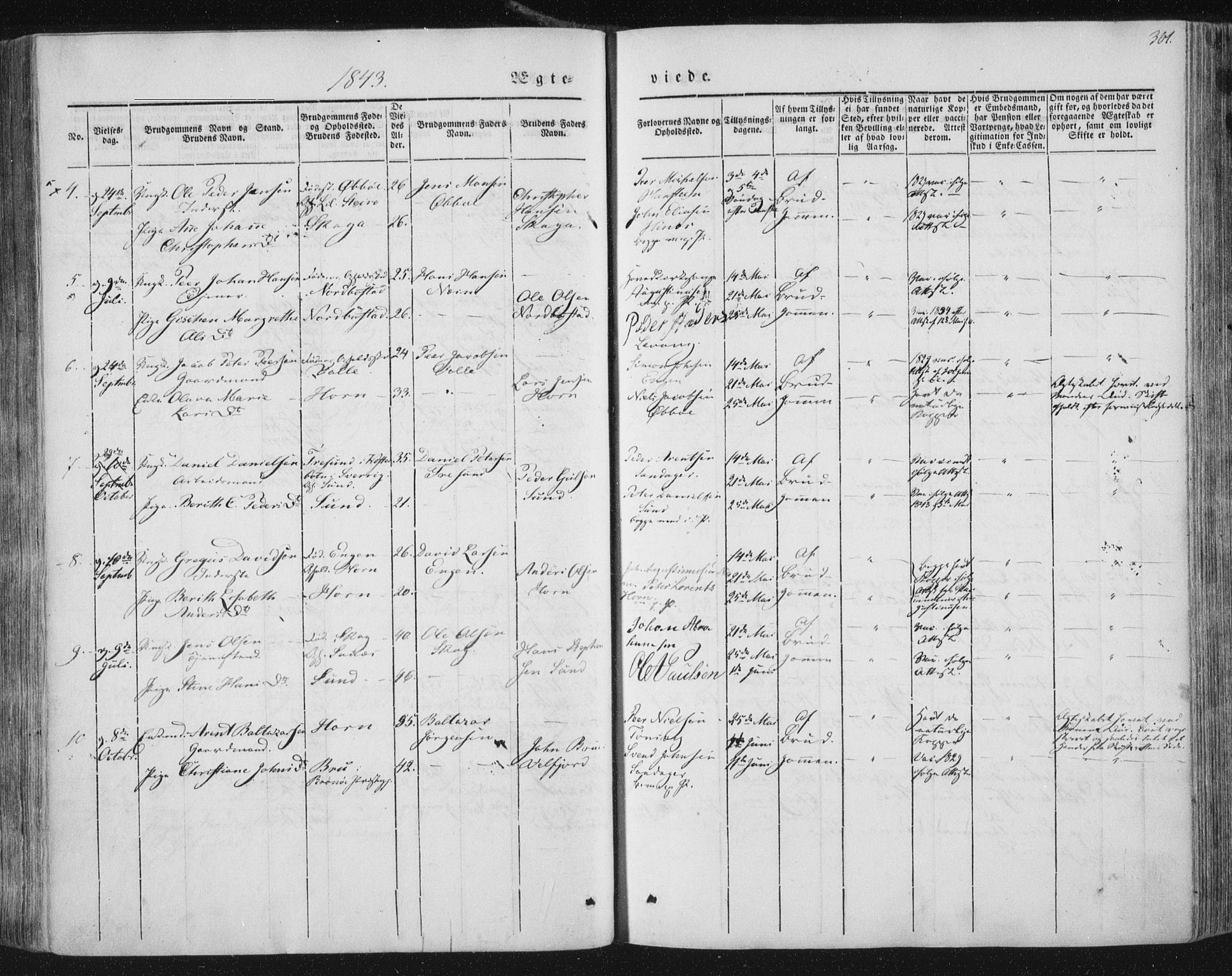 Ministerialprotokoller, klokkerbøker og fødselsregistre - Nordland, AV/SAT-A-1459/838/L0549: Parish register (official) no. 838A07, 1840-1854, p. 301