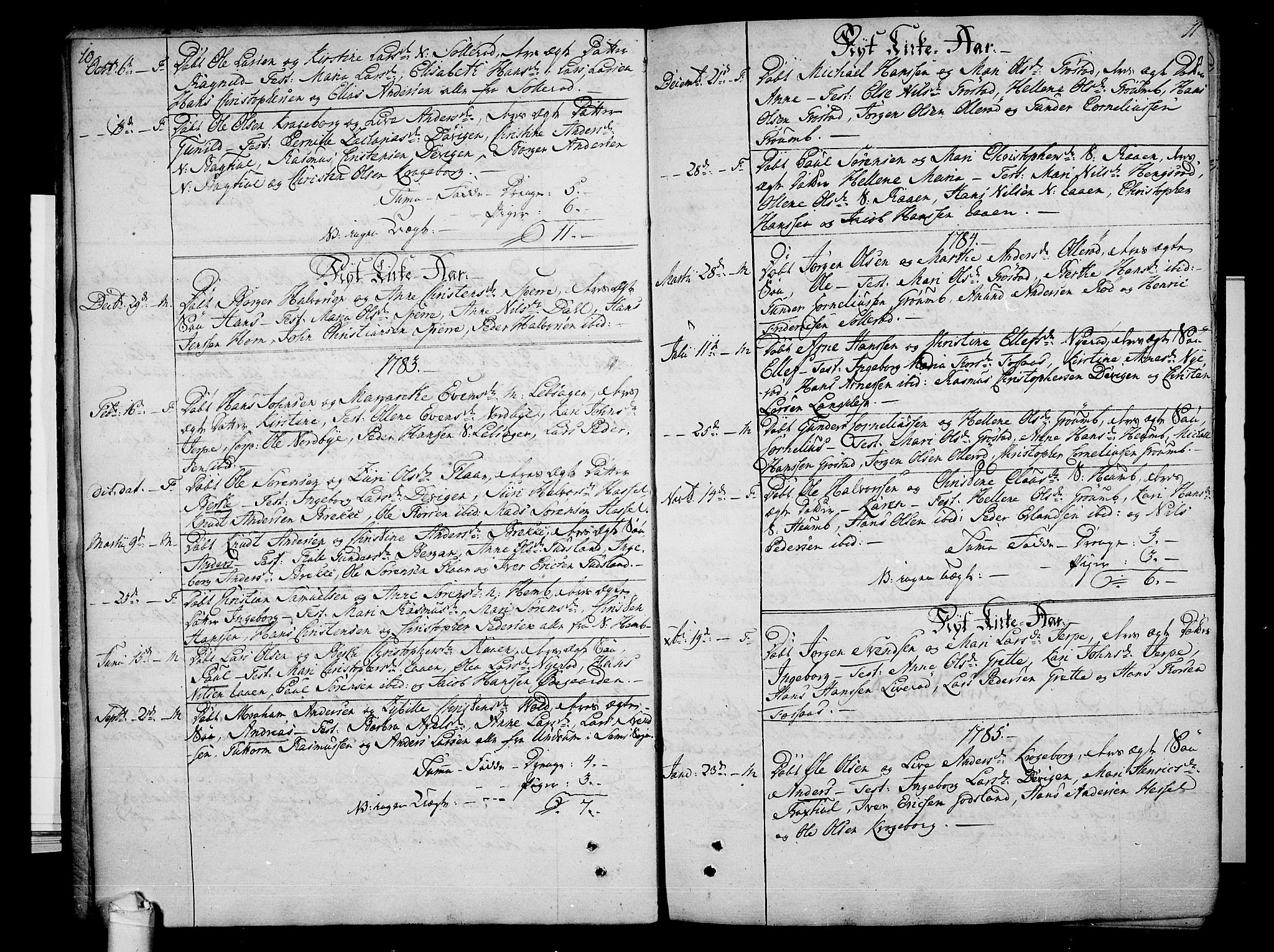 Våle kirkebøker, AV/SAKO-A-334/F/Fb/L0001: Parish register (official) no. II 1, 1774-1814, p. 10-11