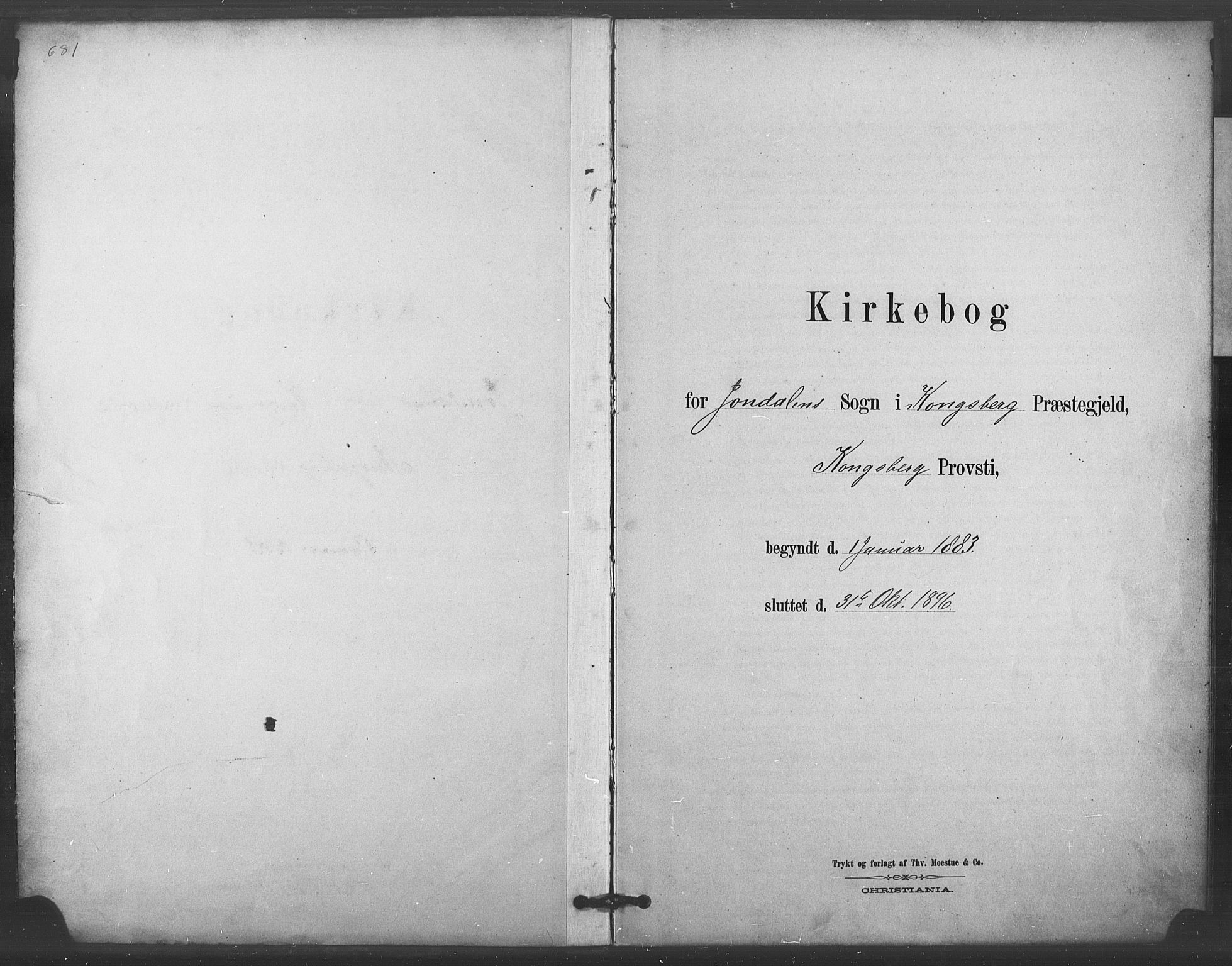 Kongsberg kirkebøker, SAKO/A-22/F/Fc/L0001: Parish register (official) no. III 1, 1883-1897