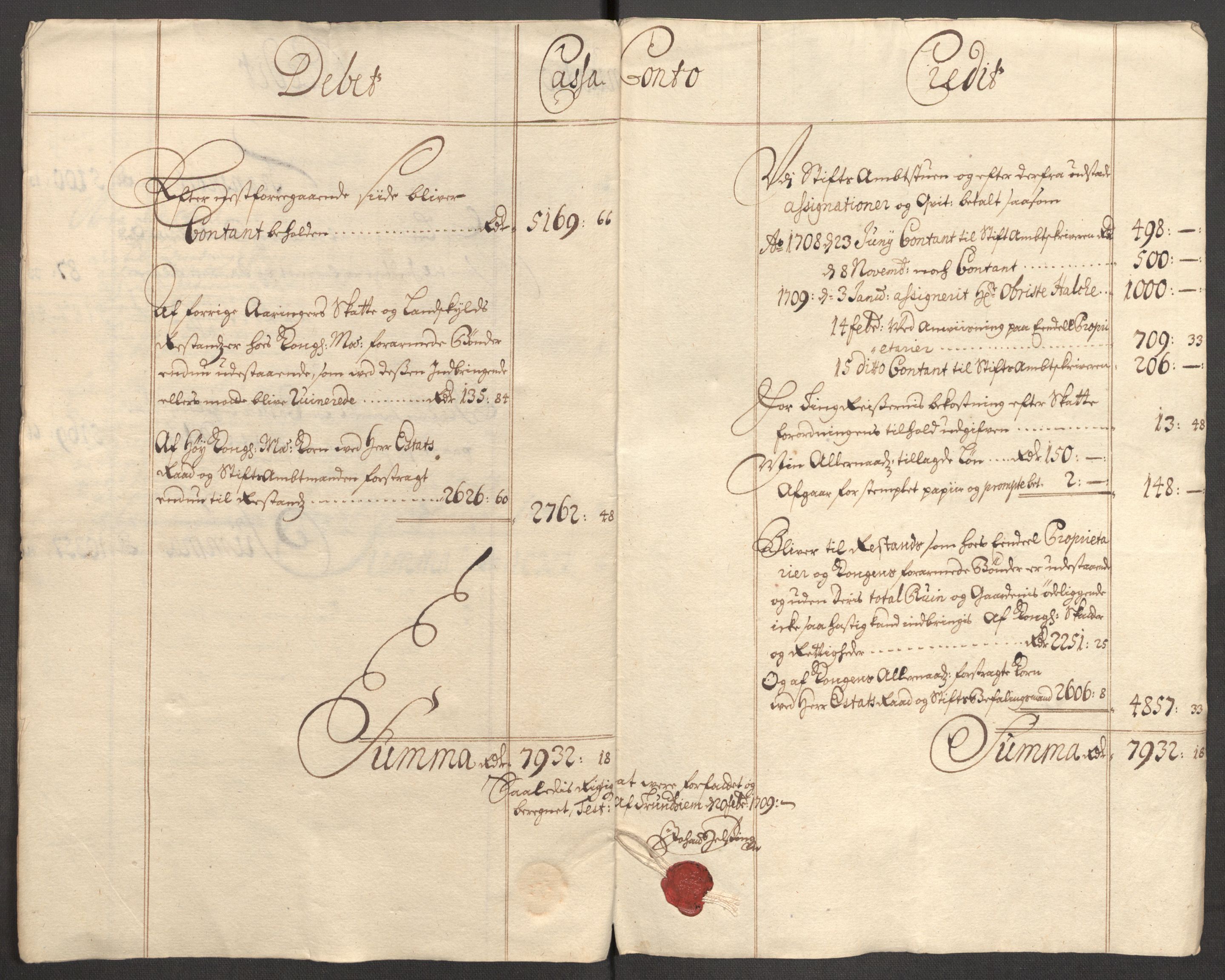 Rentekammeret inntil 1814, Reviderte regnskaper, Fogderegnskap, AV/RA-EA-4092/R63/L4316: Fogderegnskap Inderøy, 1708, p. 10