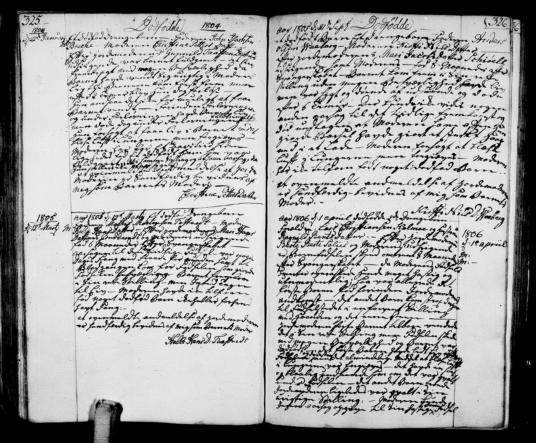Sande Kirkebøker, SAKO/A-53/F/Fa/L0002: Parish register (official) no. 2, 1804-1814, p. 325-326