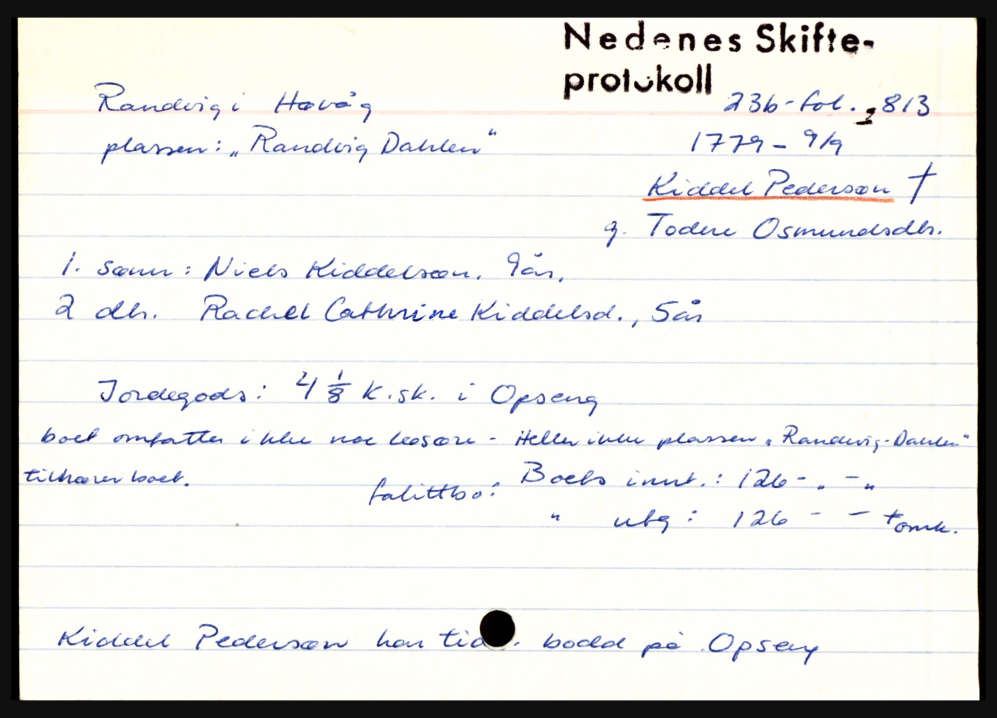 Nedenes sorenskriveri før 1824, AV/SAK-1221-0007/H, p. 23161