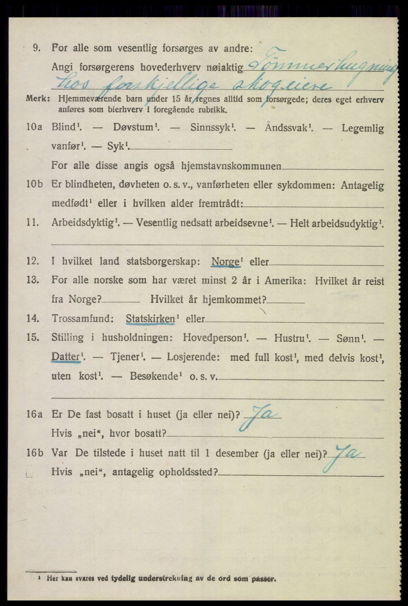 SAH, 1920 census for Elverum, 1920, p. 22545