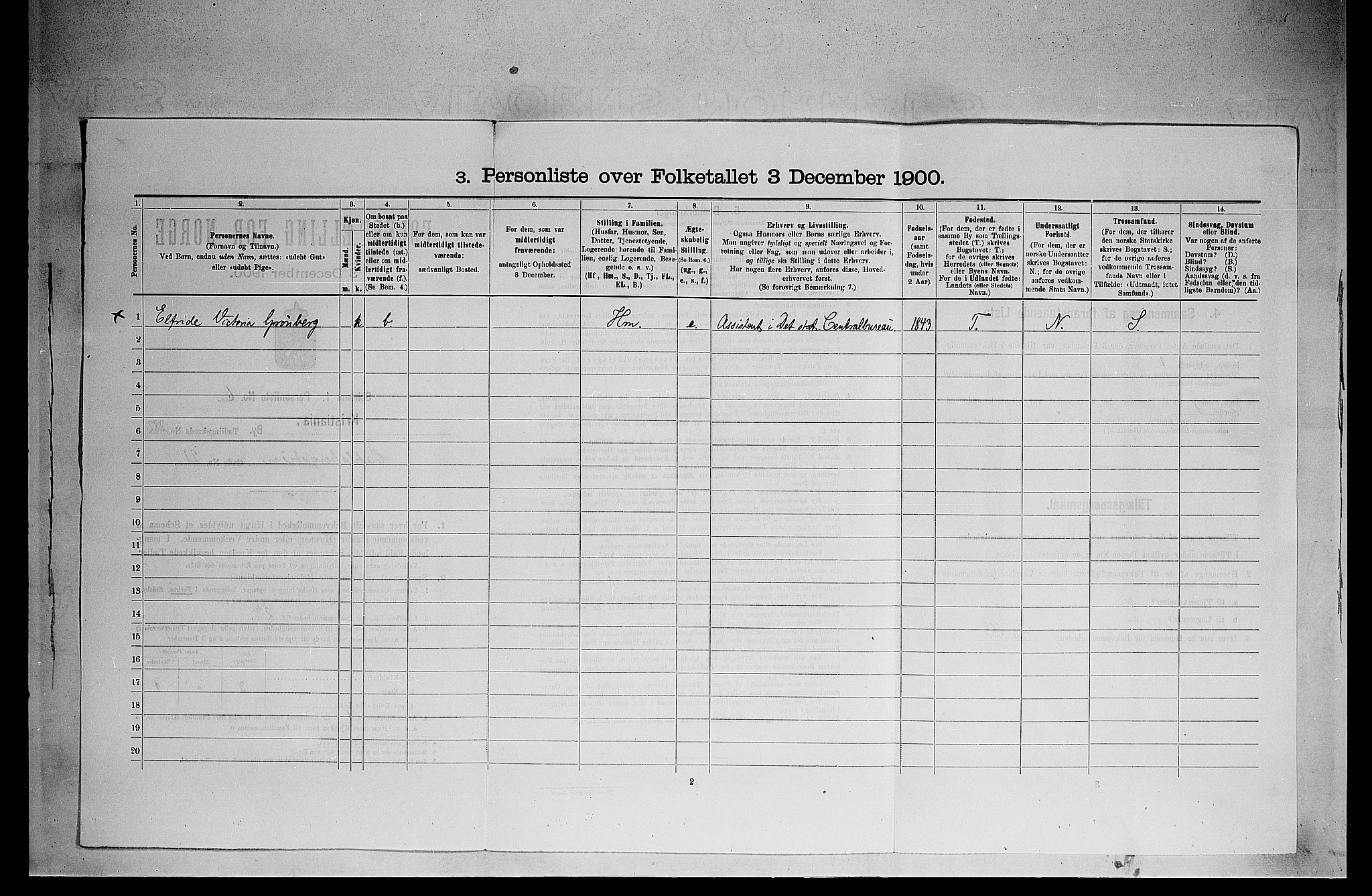 SAO, 1900 census for Kristiania, 1900, p. 14739