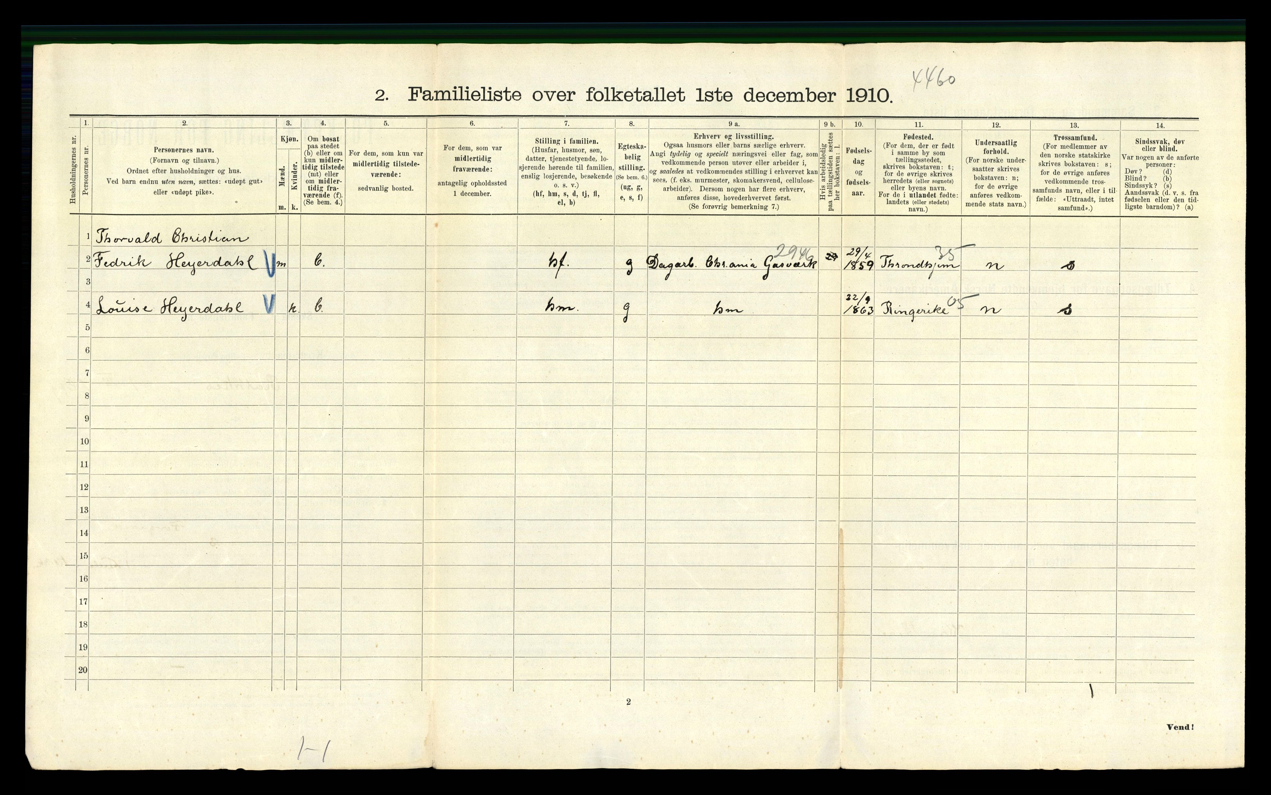 RA, 1910 census for Kristiania, 1910, p. 79098