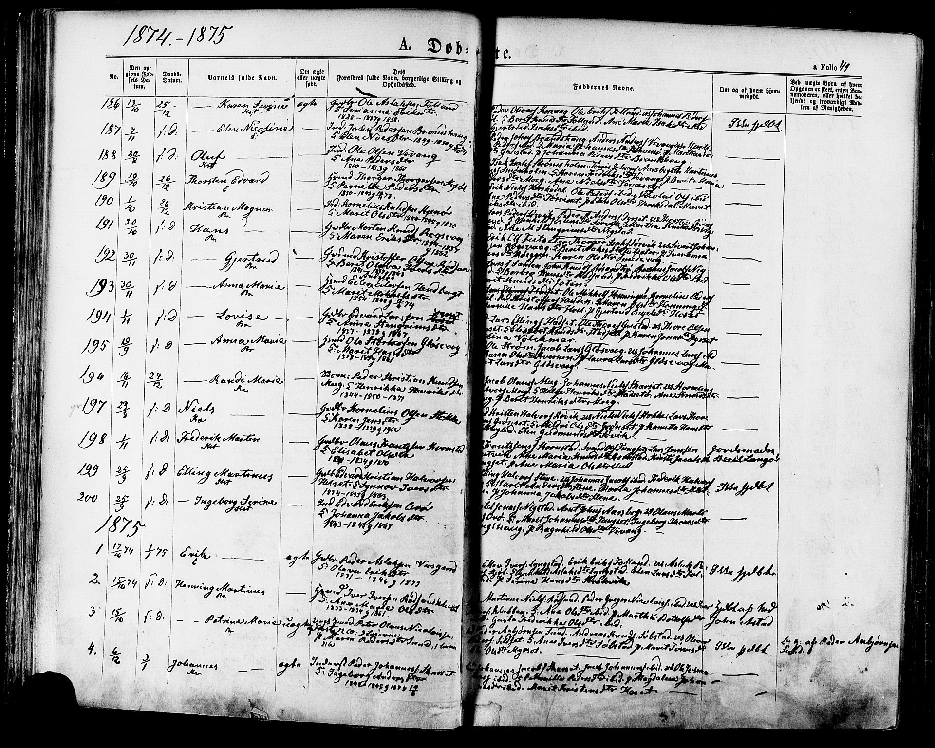 Ministerialprotokoller, klokkerbøker og fødselsregistre - Møre og Romsdal, SAT/A-1454/568/L0805: Parish register (official) no. 568A12 /1, 1869-1884, p. 49