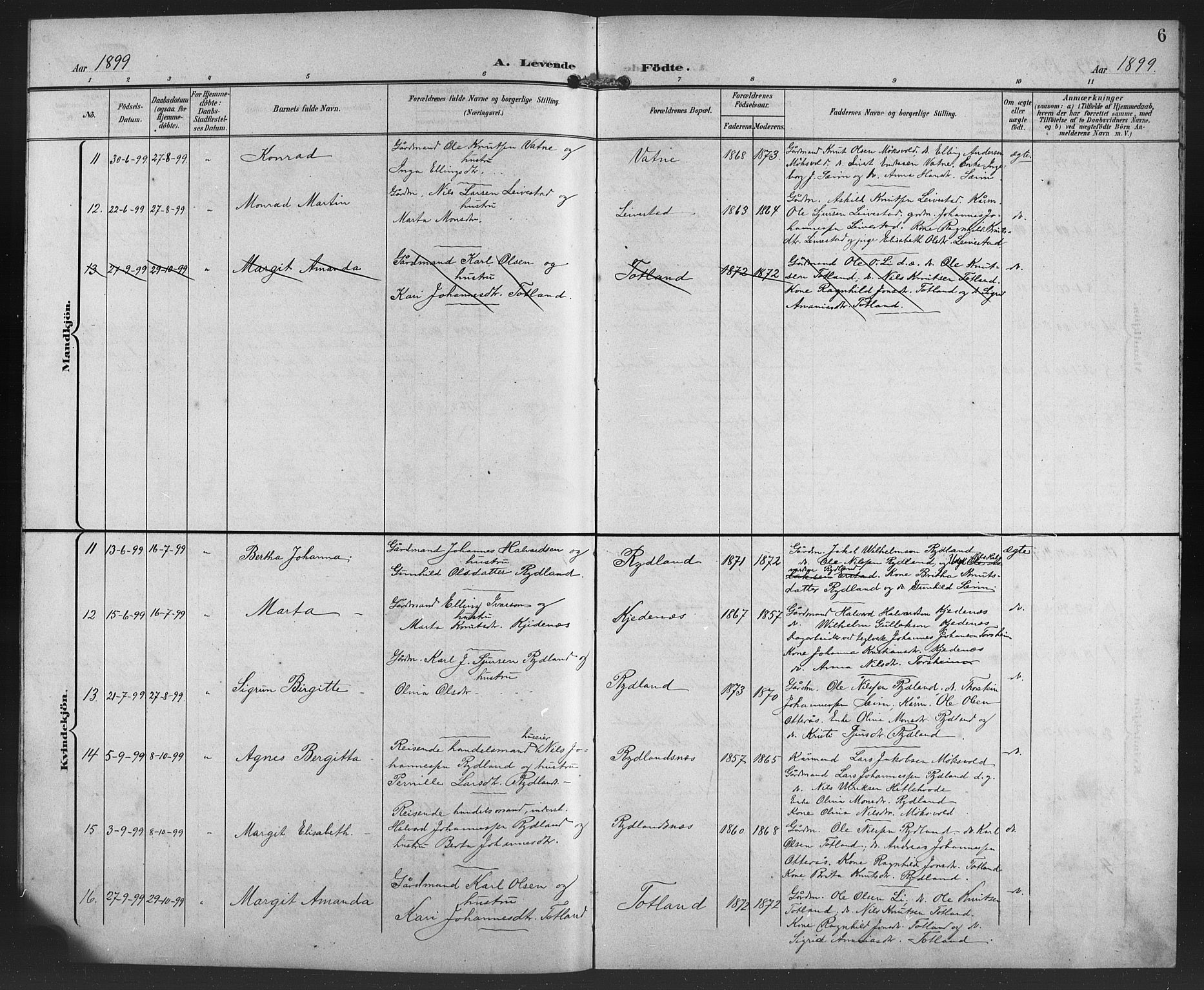 Alversund Sokneprestembete, SAB/A-73901/H/Ha/Haa/Haad/L0003: Parish register (official) no. D 3, 1899-1908, p. 6
