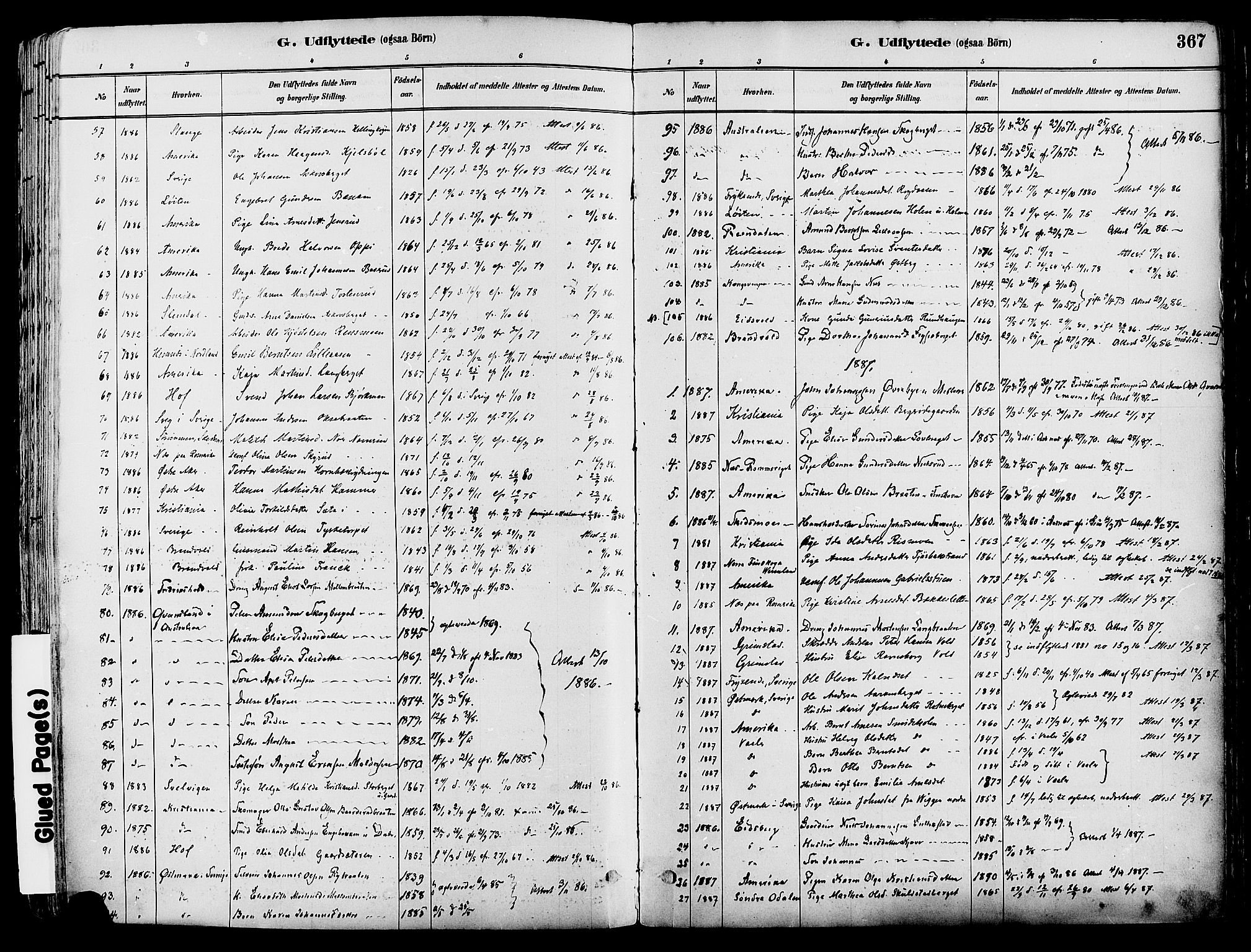 Grue prestekontor, SAH/PREST-036/H/Ha/Haa/L0012: Parish register (official) no. 12, 1881-1897, p. 367